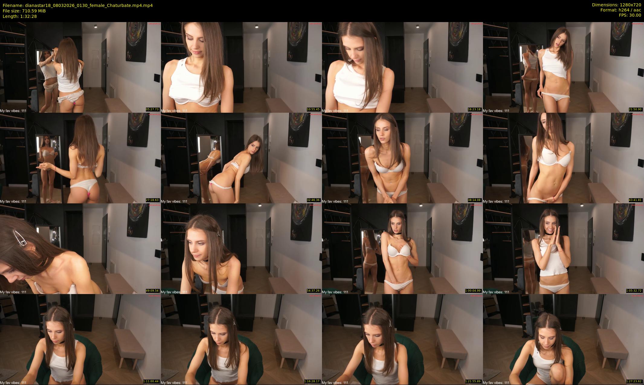 dianastar18 — 93 minute Chaturbate female cam show recording, 720p, Mar 8, 2026