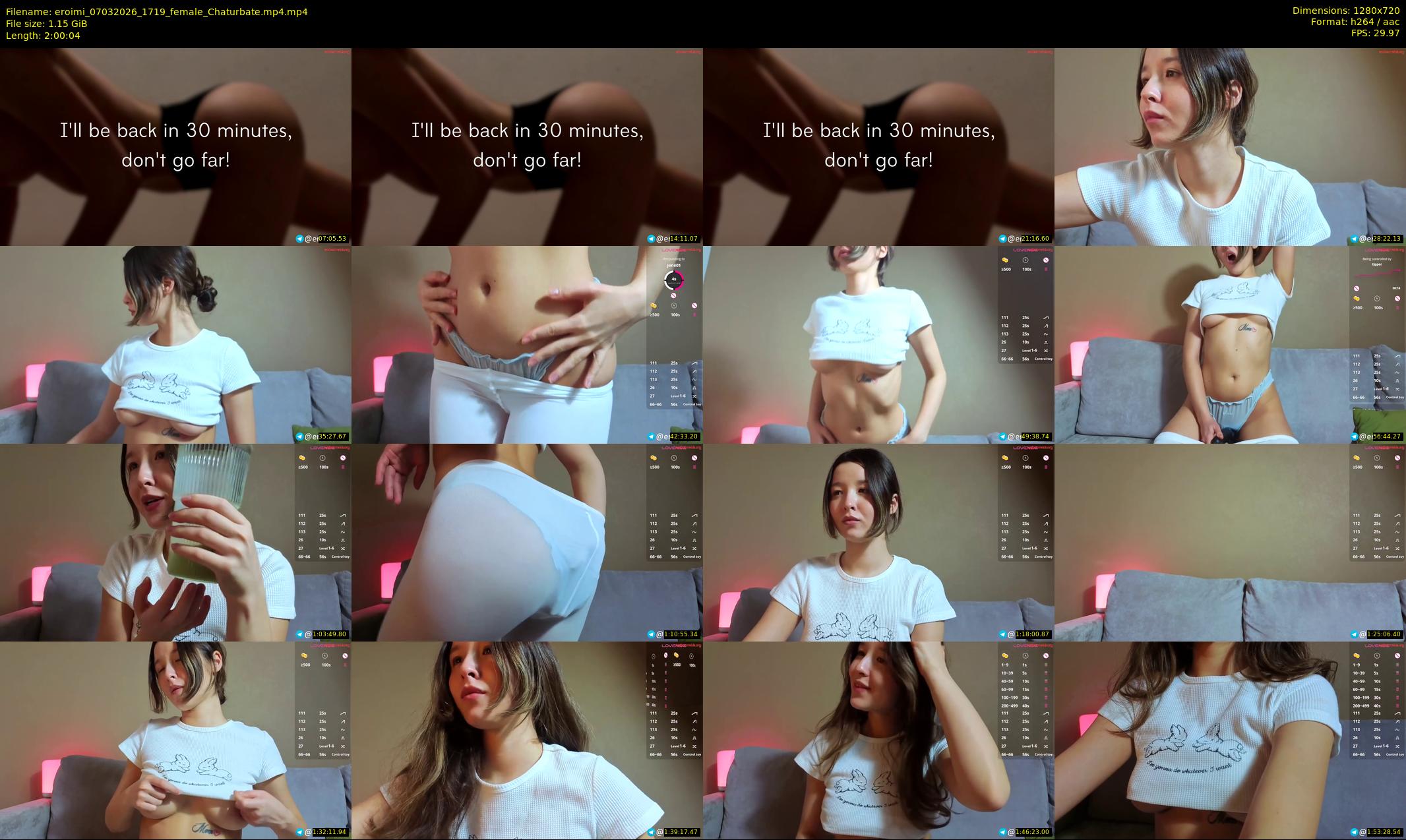 eroimi — 121 minute Chaturbate female cam show recording, 720p, Mar 7, 2026