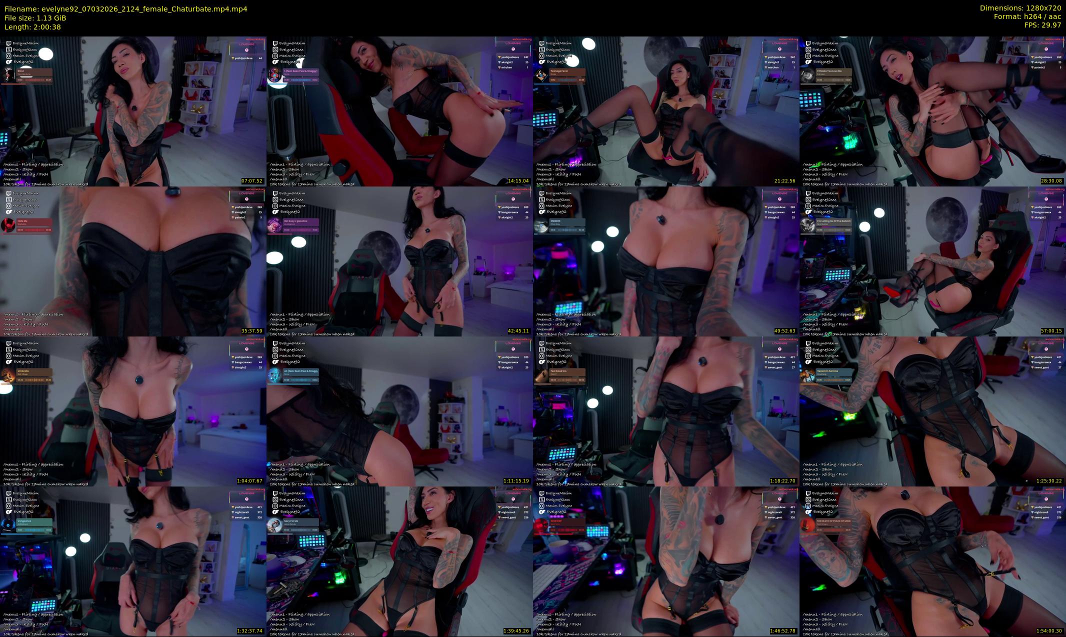 evelyne92 — 121 minute Chaturbate female cam show recording, 720p, Mar 7, 2026
