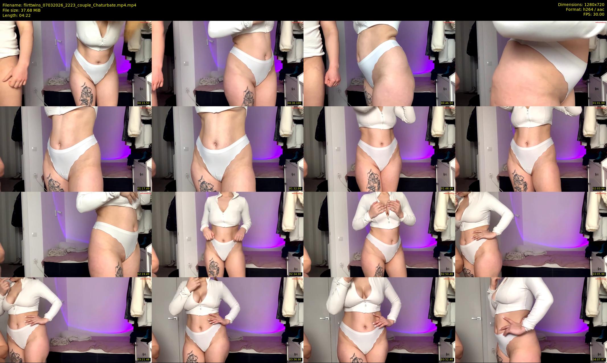 flirttwins — 5 minute Chaturbate couple cam show recording, 720p, Mar 7, 2026
