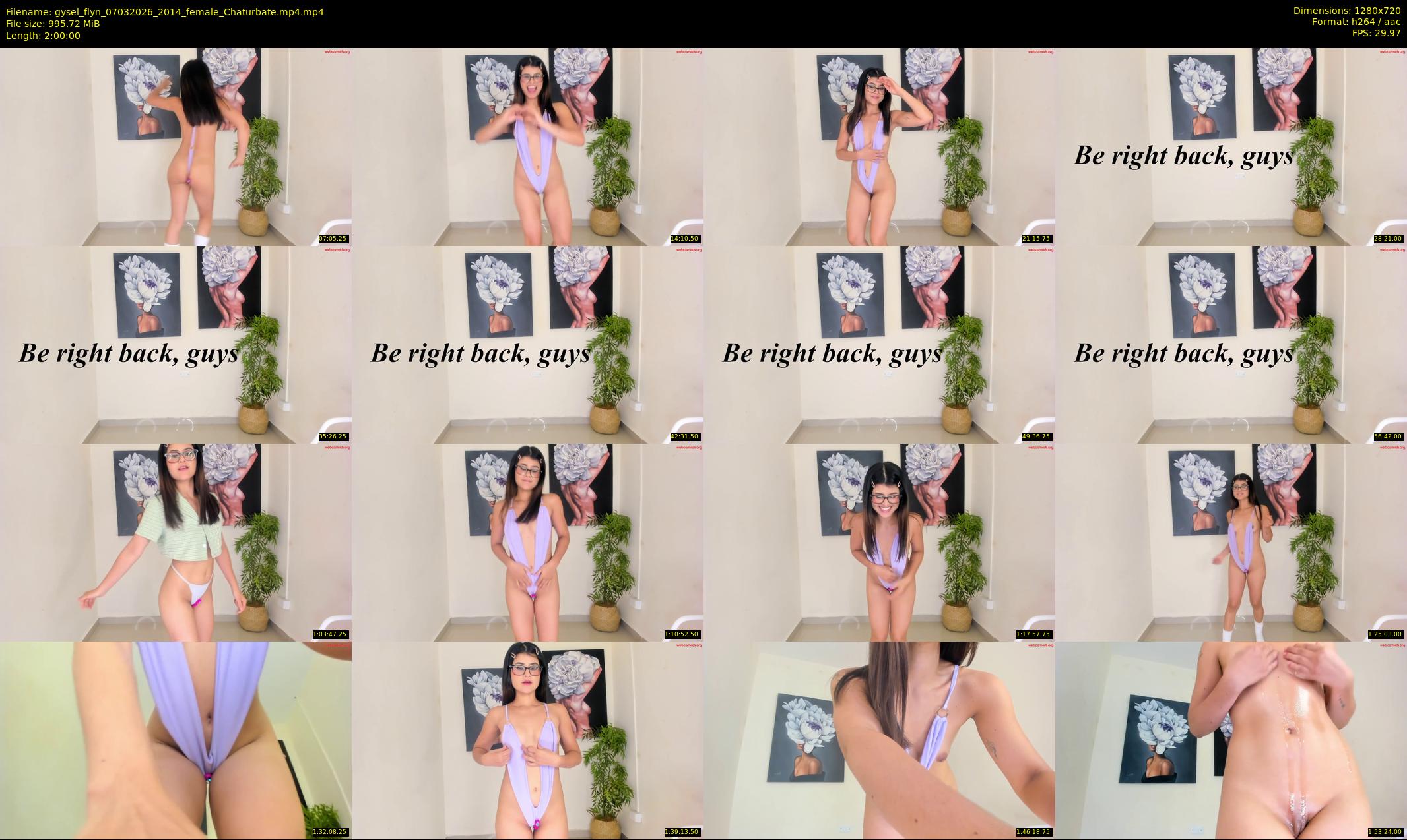 gysel_flyn — 120 minute Chaturbate female cam show recording, 720p, Mar 7, 2026