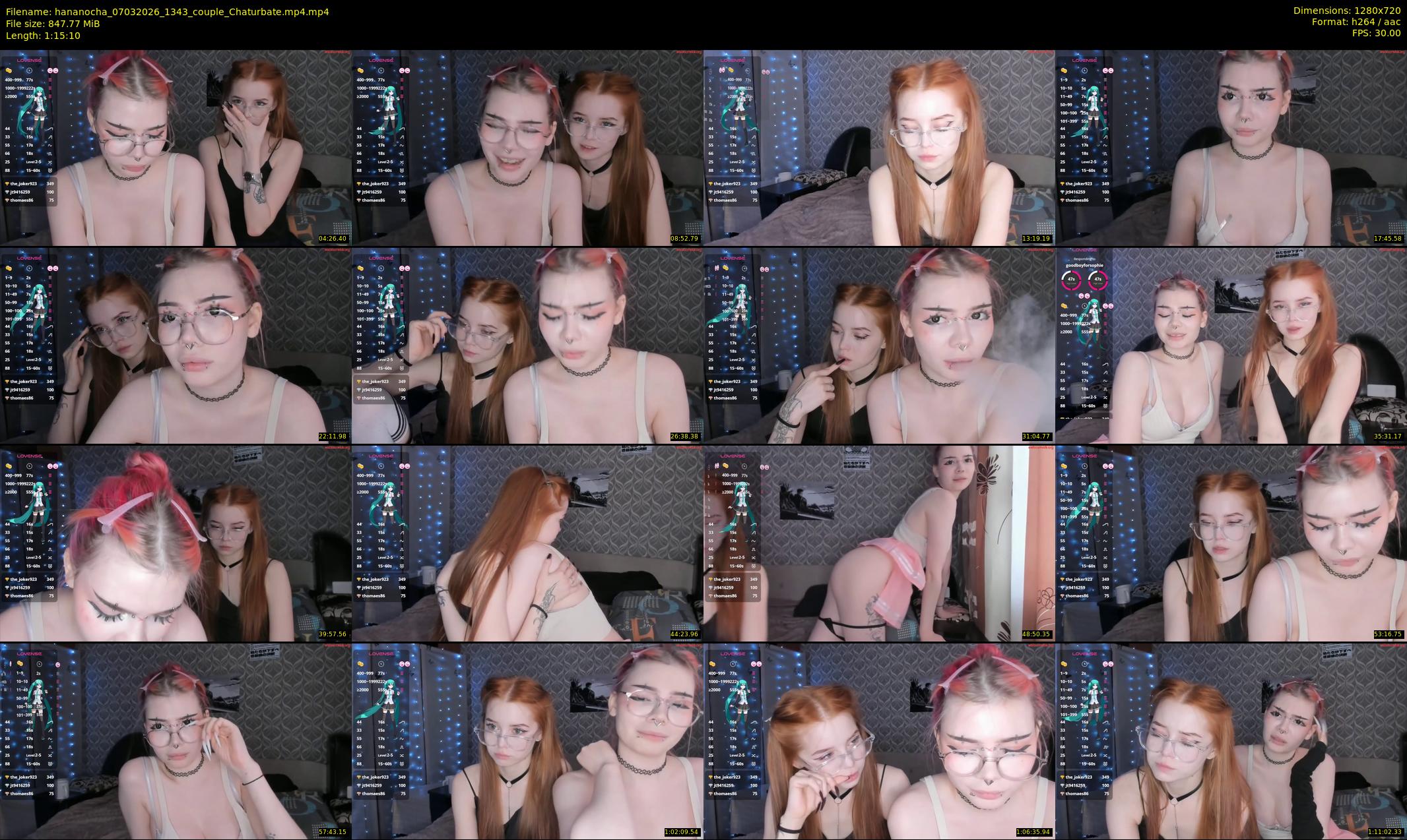 hananocha — 76 minute Chaturbate couple cam show recording, 720p, Mar 7, 2026