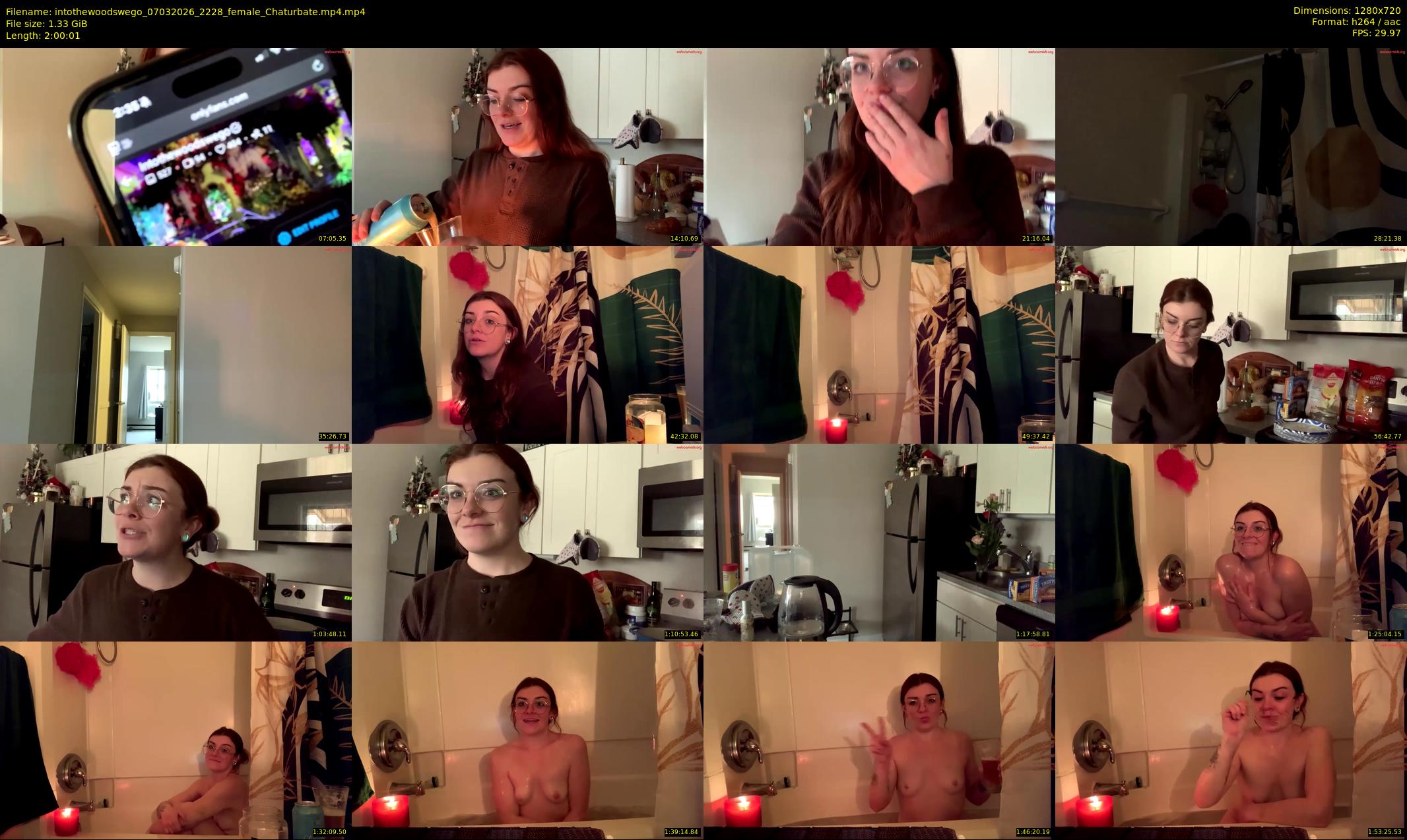 intothewoodswego — 121 minute Chaturbate female cam show recording, 720p, Mar 7, 2026