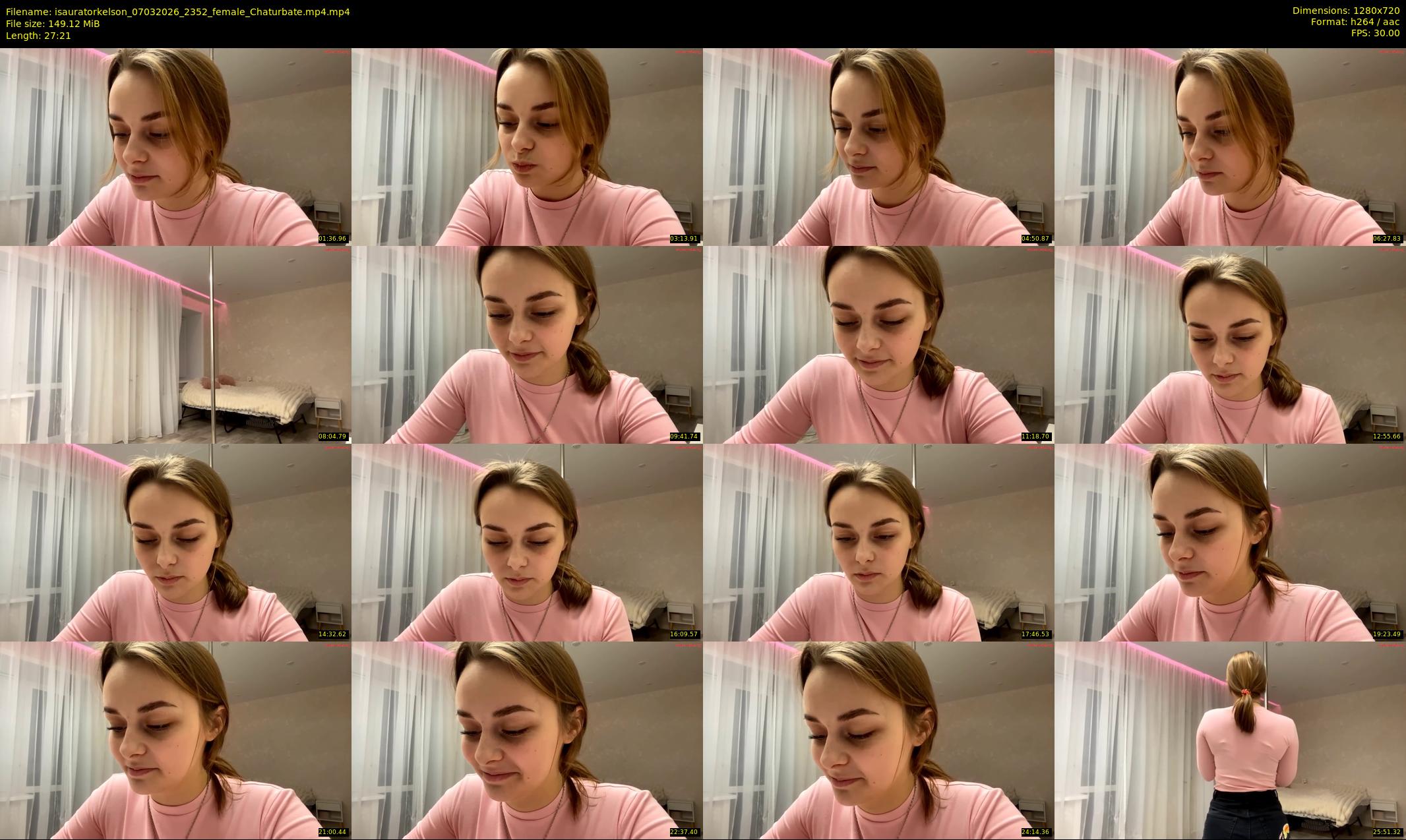isauratorkelson — 28 minute Chaturbate female cam show recording, 720p, Mar 7, 2026