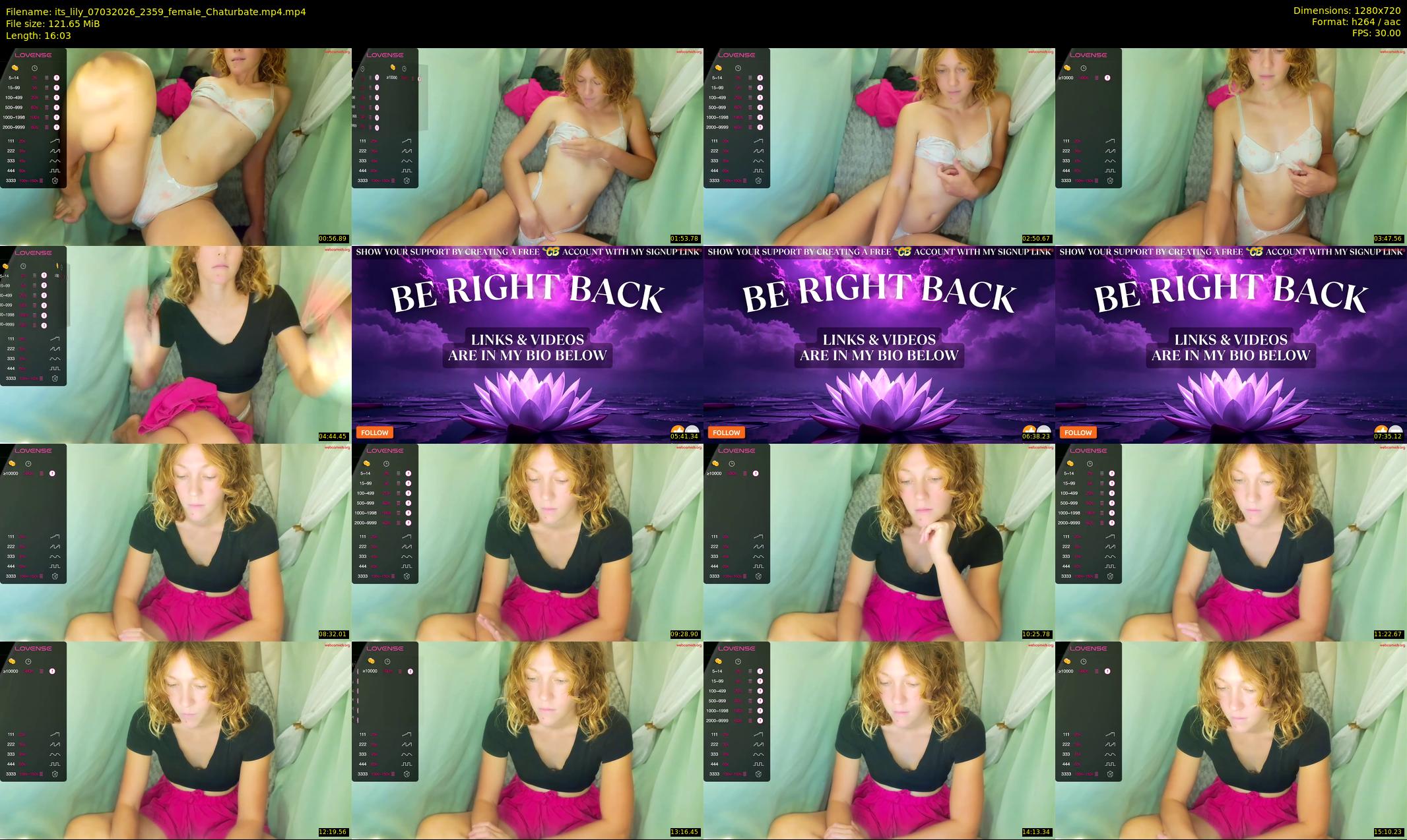 its_lily — 17 minute Chaturbate female cam show recording, 720p, Mar 7, 2026