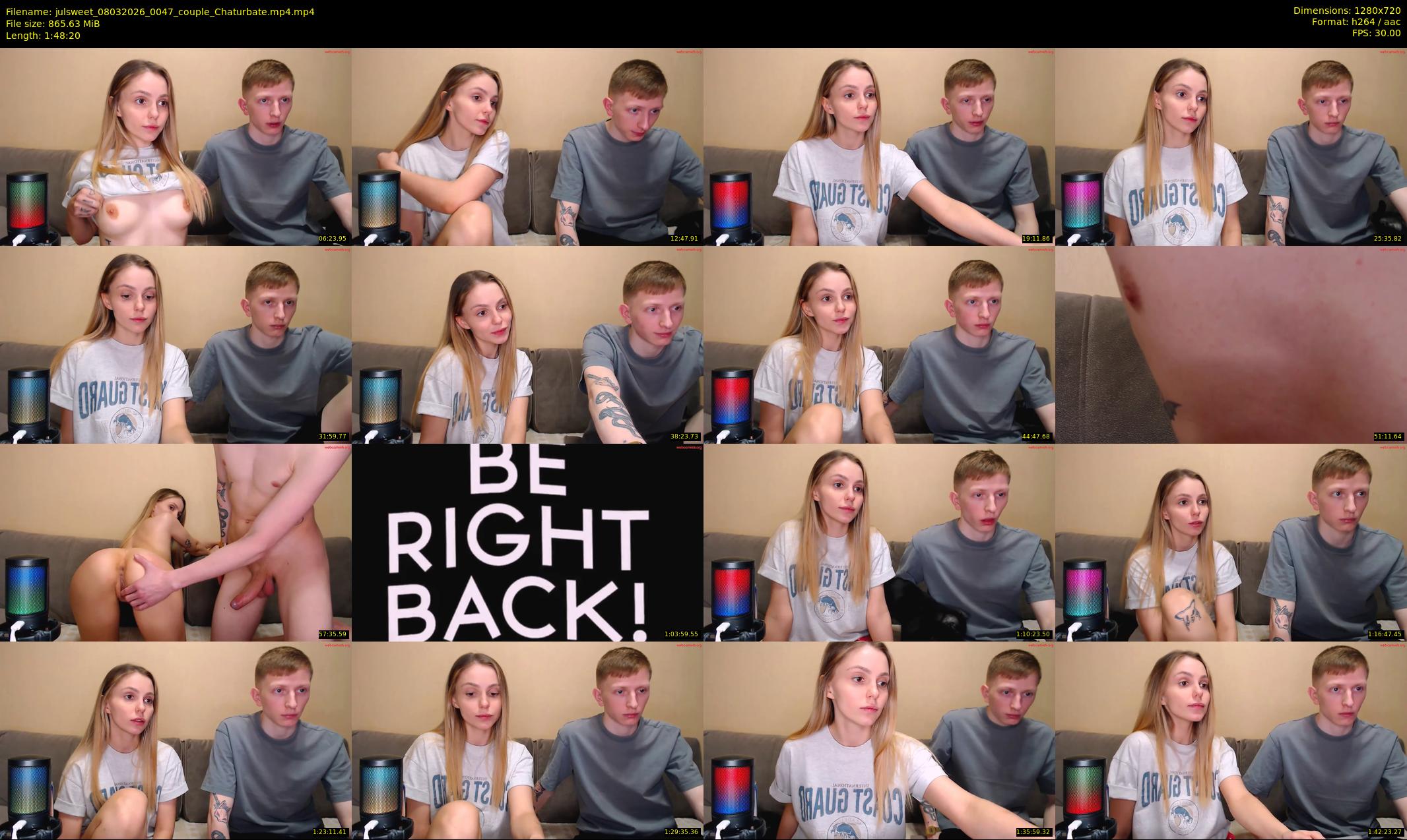 julsweet — 109 minute Chaturbate male cam show recording, 720p, Mar 8, 2026