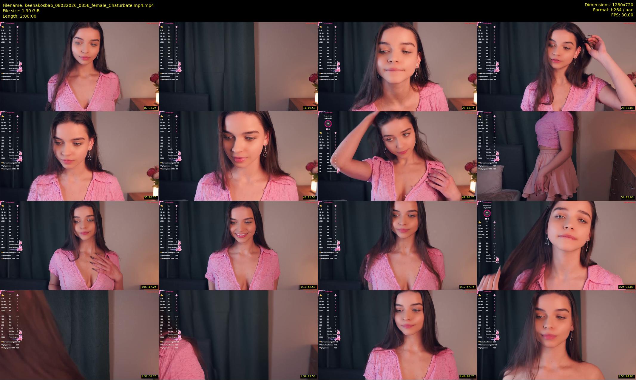 keenakosbab — 120 minute Chaturbate female cam show recording, 720p, Mar 8, 2026