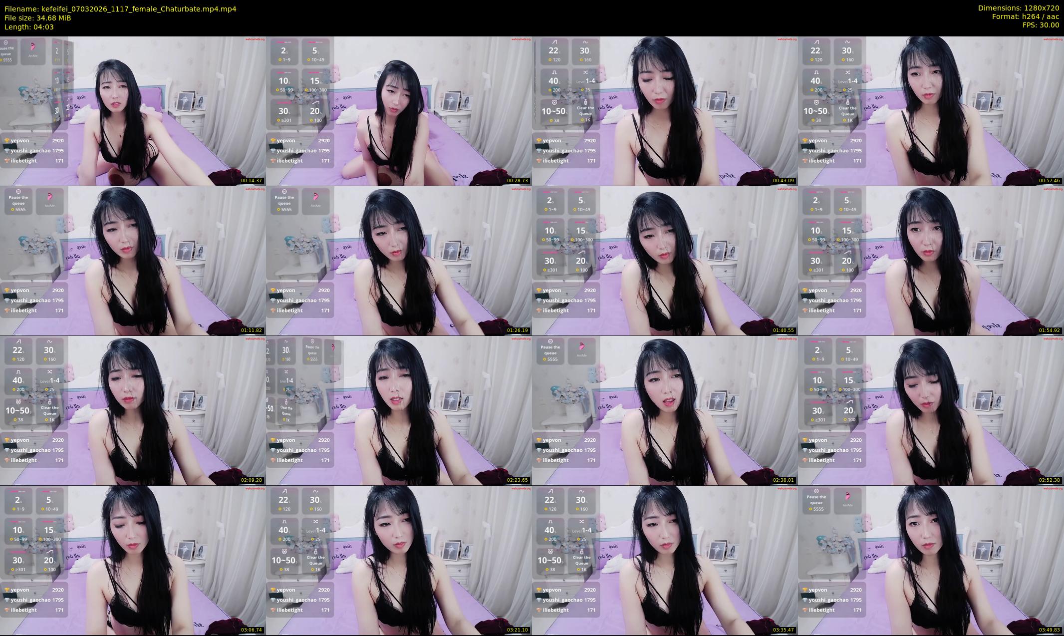 kefeifei — 5 minute Chaturbate female cam show recording, 720p, Mar 7, 2026