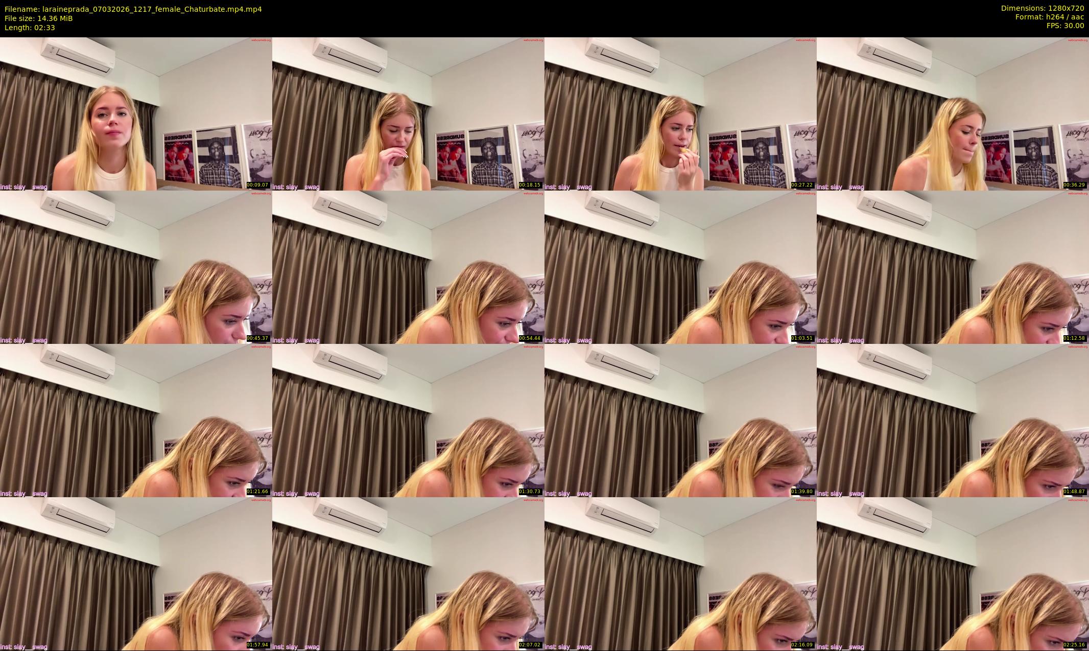laraineprada — 3 minute Chaturbate female cam show recording, 720p, Mar 7, 2026
