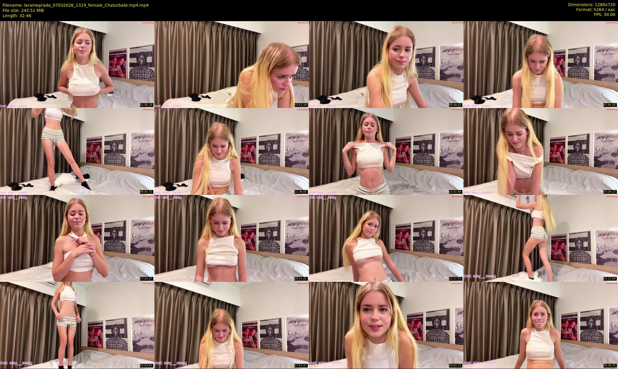 laraineprada — 33 minute Chaturbate female cam show recording, 720p, Mar 7, 2026