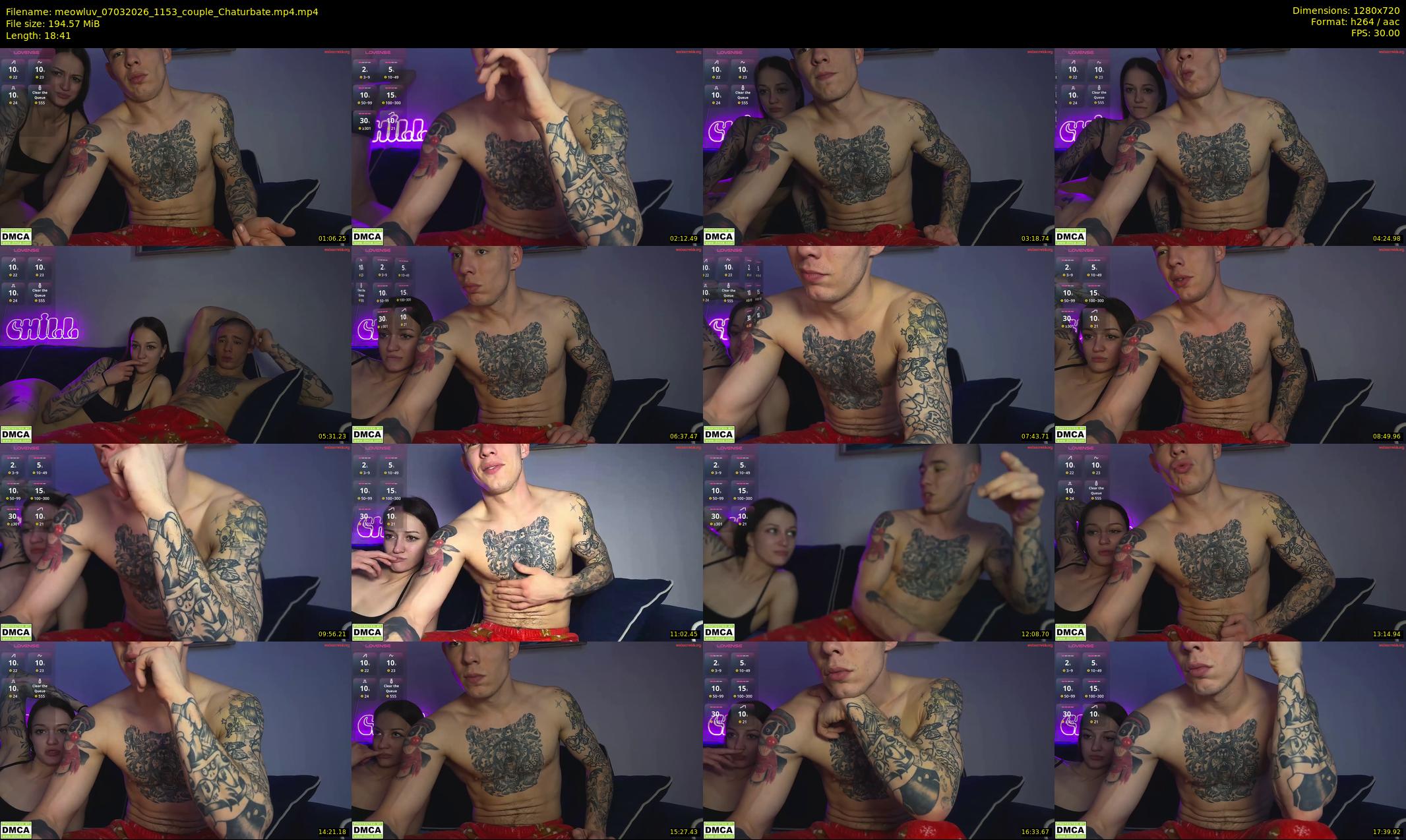 meowluv — 19 minute Chaturbate couple cam show recording, 720p, Mar 7, 2026