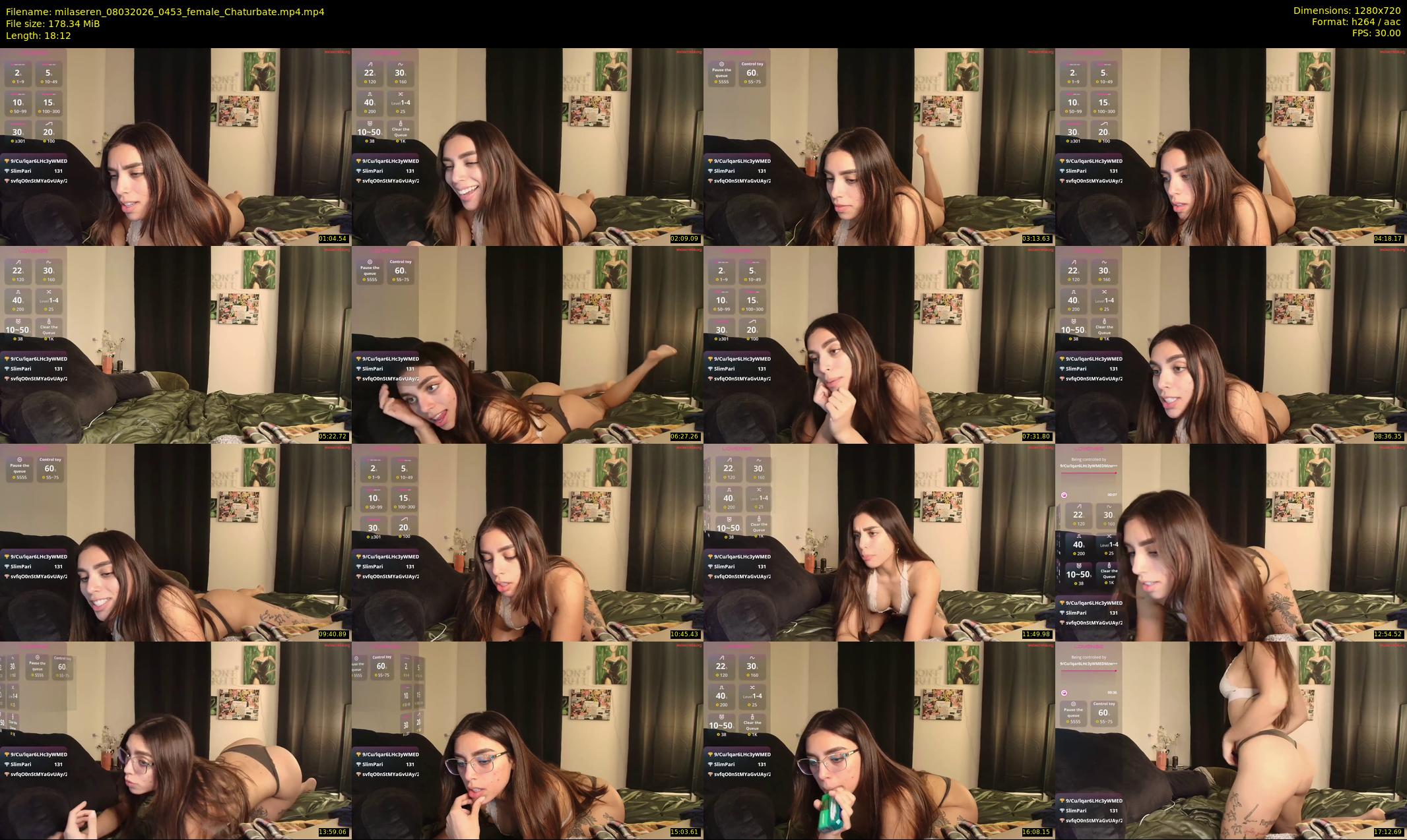 milaseren — 19 minute Chaturbate female cam show recording, 720p, Mar 8, 2026
