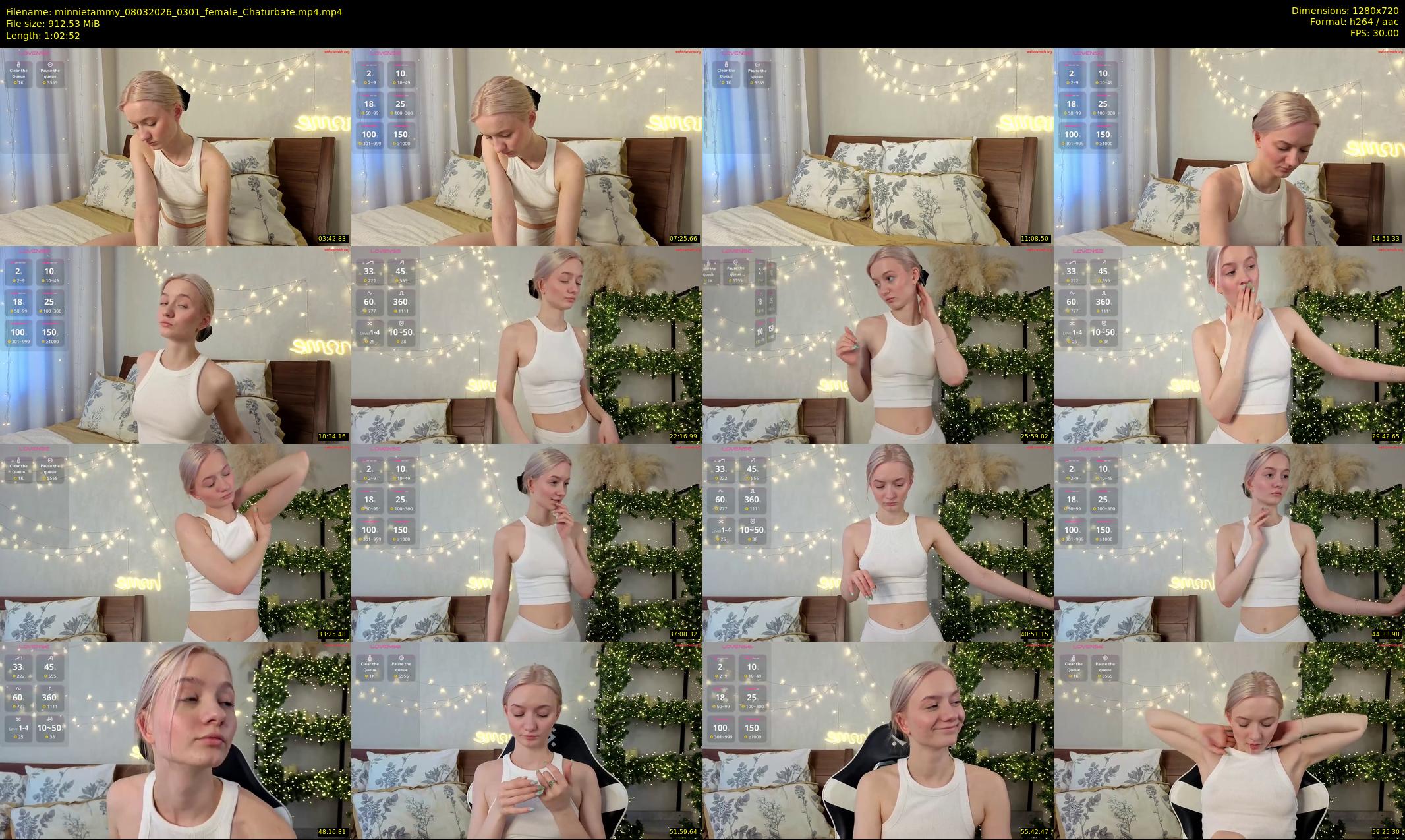 minnietammy — 63 minute Chaturbate female cam show recording, 720p, Mar 8, 2026
