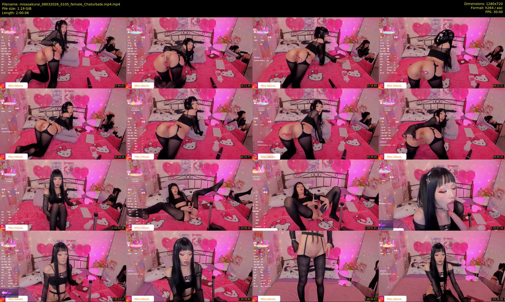 misasakurai — 121 minute Chaturbate female cam show recording, 720p, Mar 8, 2026