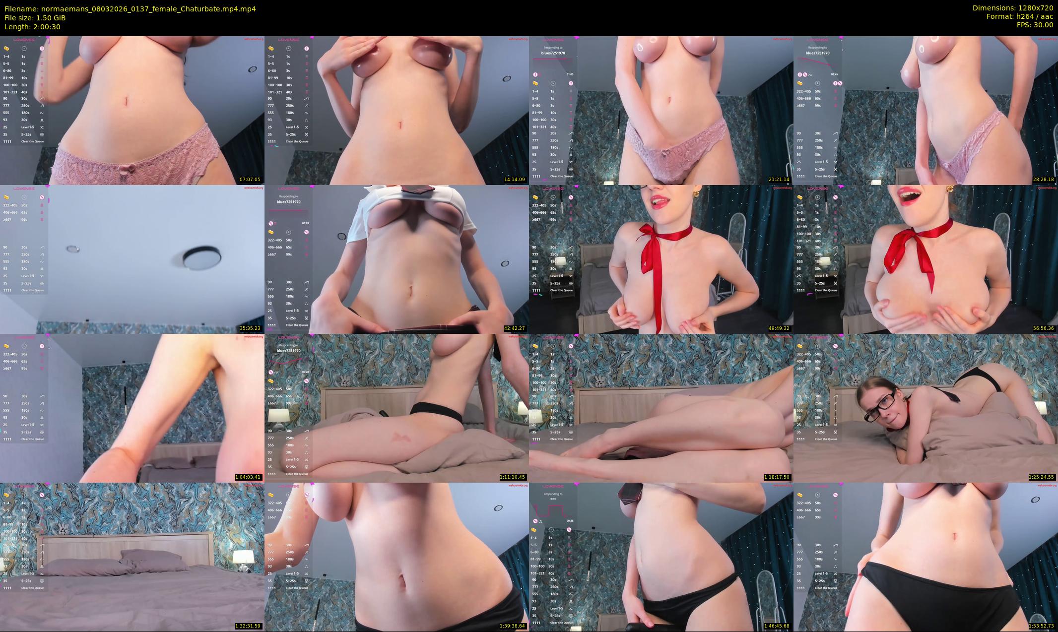 normaemans — 121 minute Chaturbate female cam show recording, 720p, Mar 8, 2026