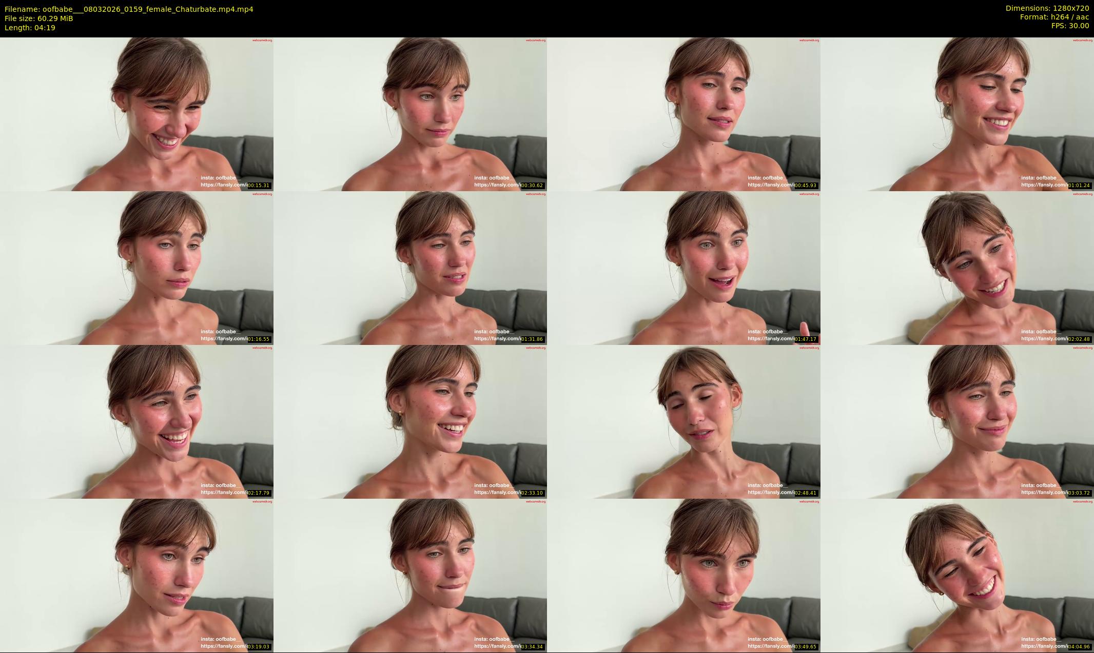 oofbabe__ — 5 minute Chaturbate female cam show recording, 720p, Mar 8, 2026