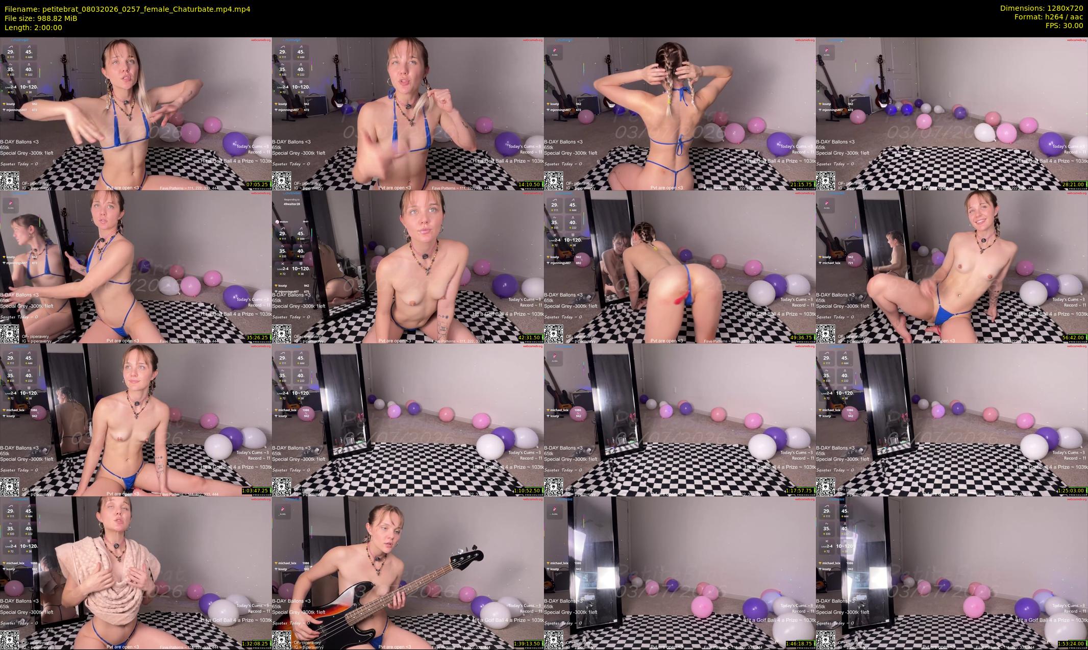 petitebrat — 120 minute Chaturbate female cam show recording, 720p, Mar 8, 2026