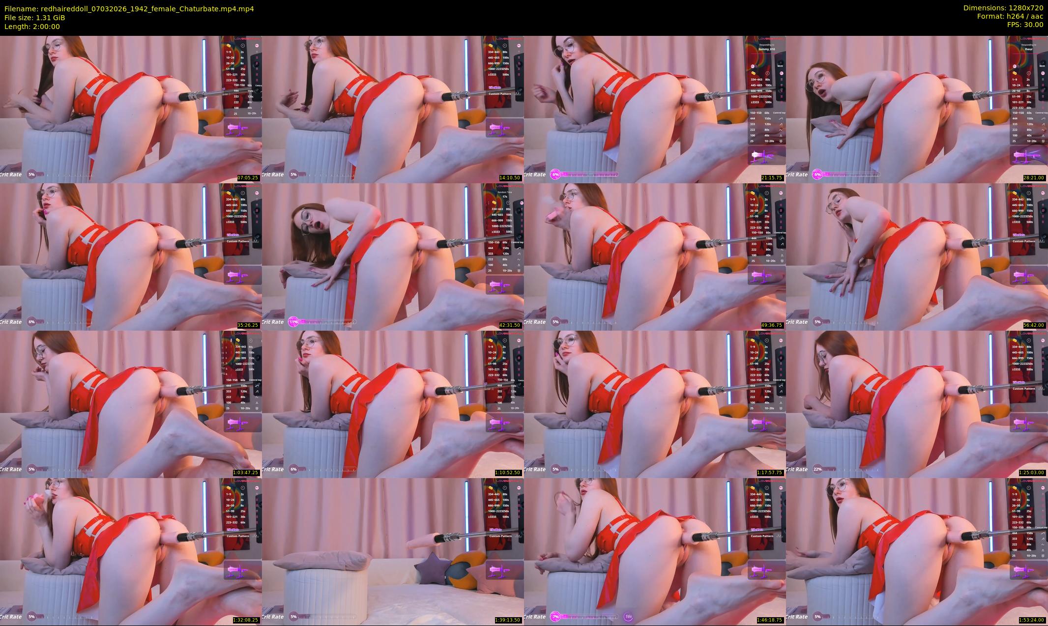 redhaireddoll — 120 minute Chaturbate female cam show recording, 720p, Mar 7, 2026