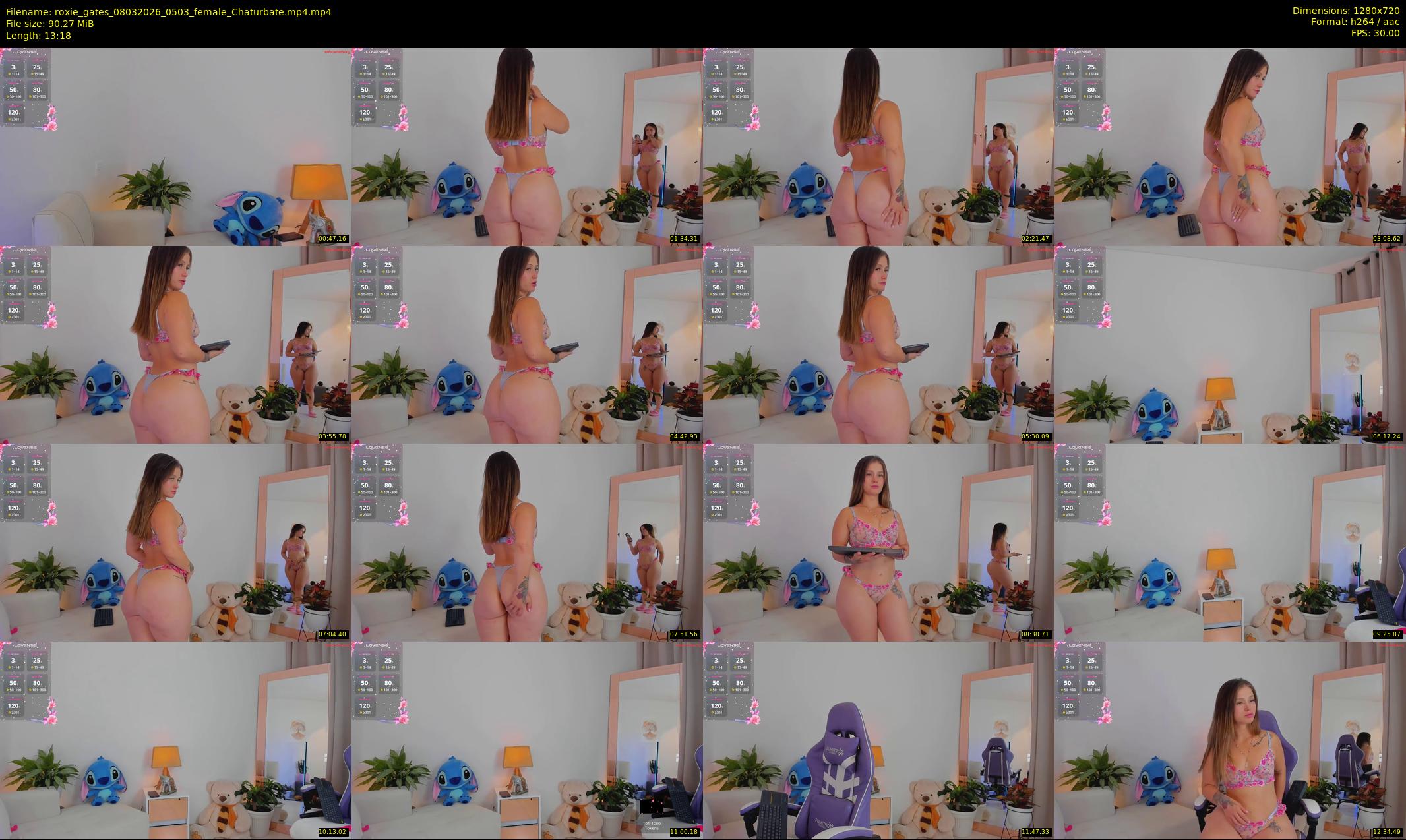 roxie_gates — 14 minute Chaturbate female cam show recording, 720p, Mar 8, 2026