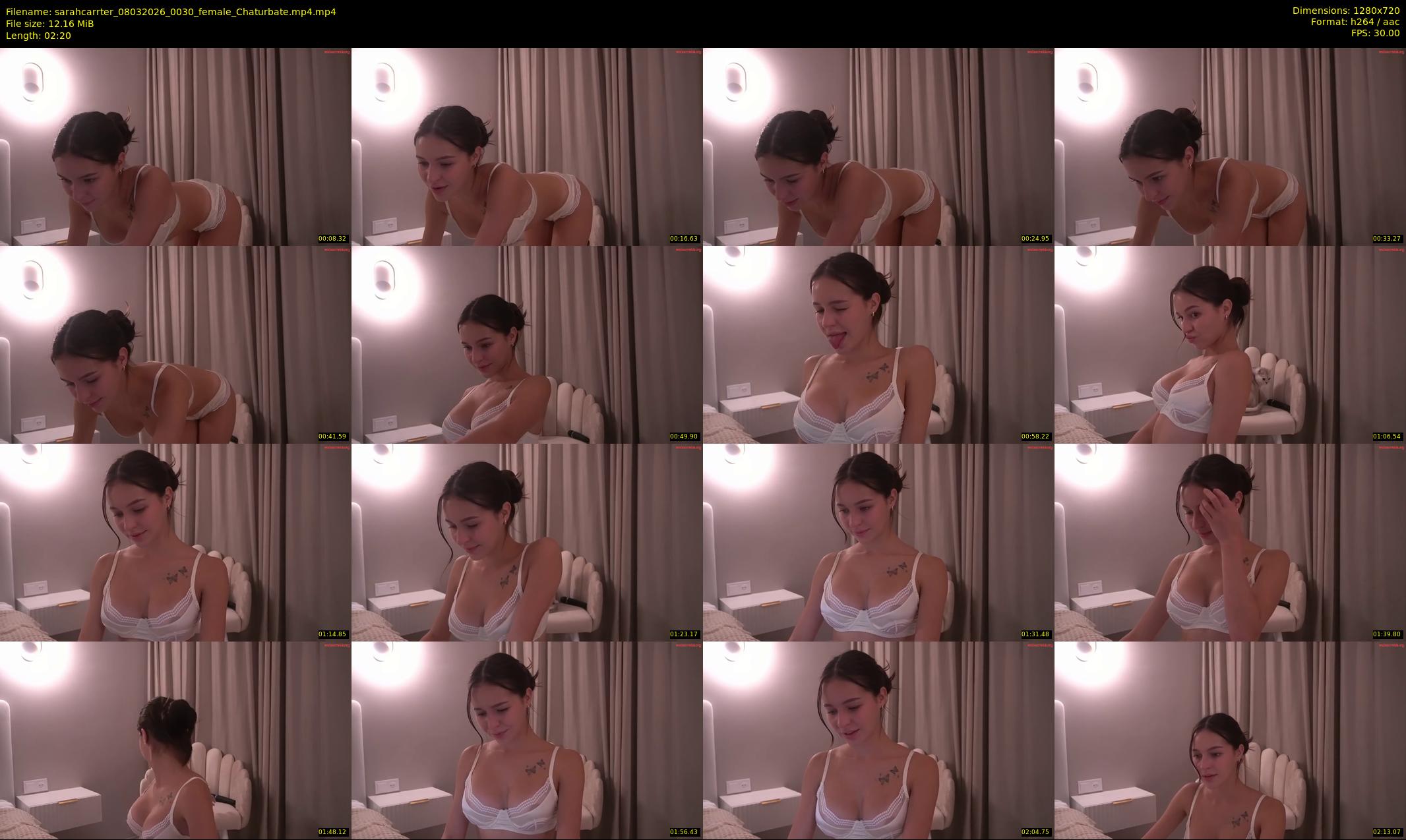 sarahcarrter — 3 minute Chaturbate female cam show recording, 720p, Mar 8, 2026