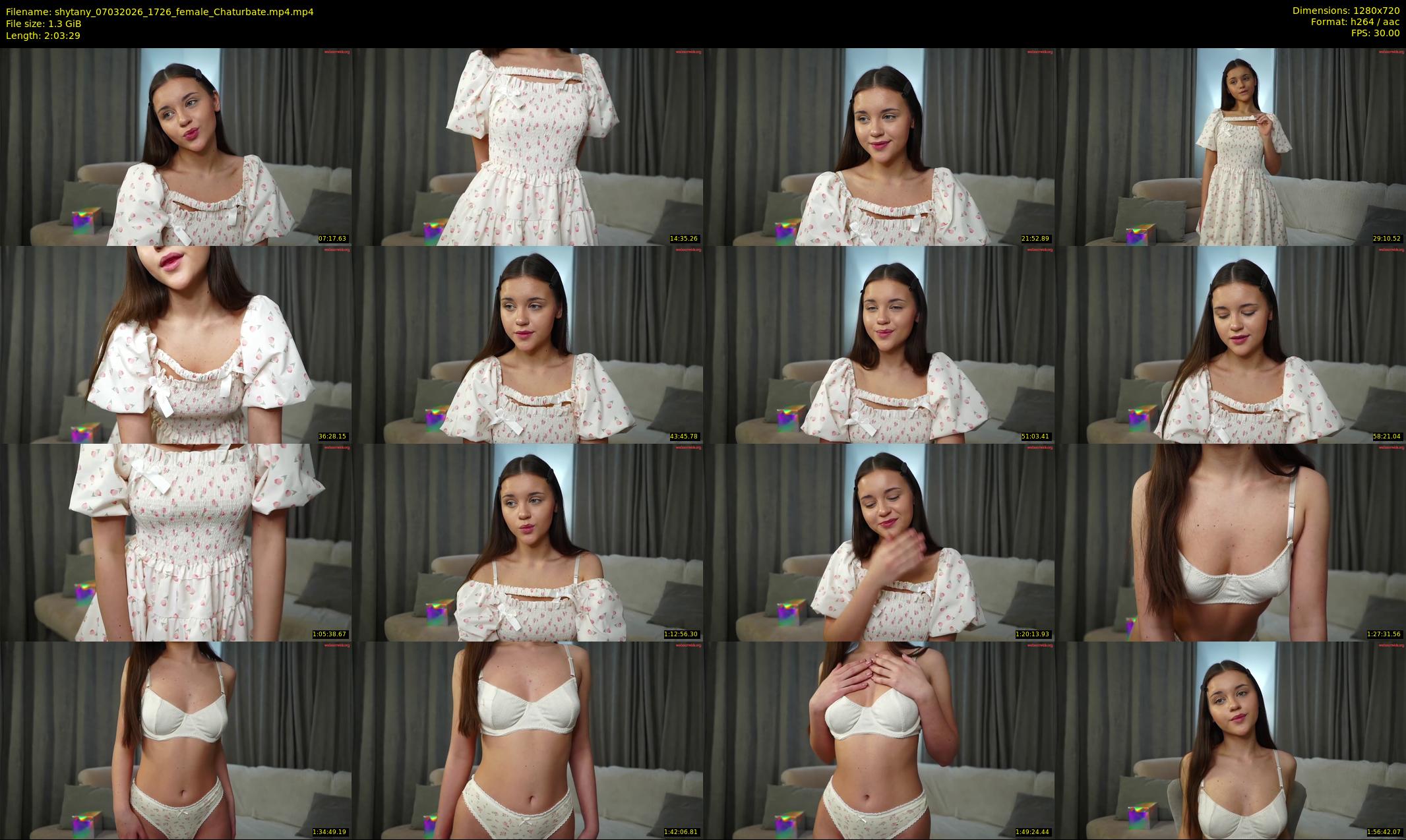shytany — 124 minute Chaturbate female cam show recording, 720p, Mar 7, 2026