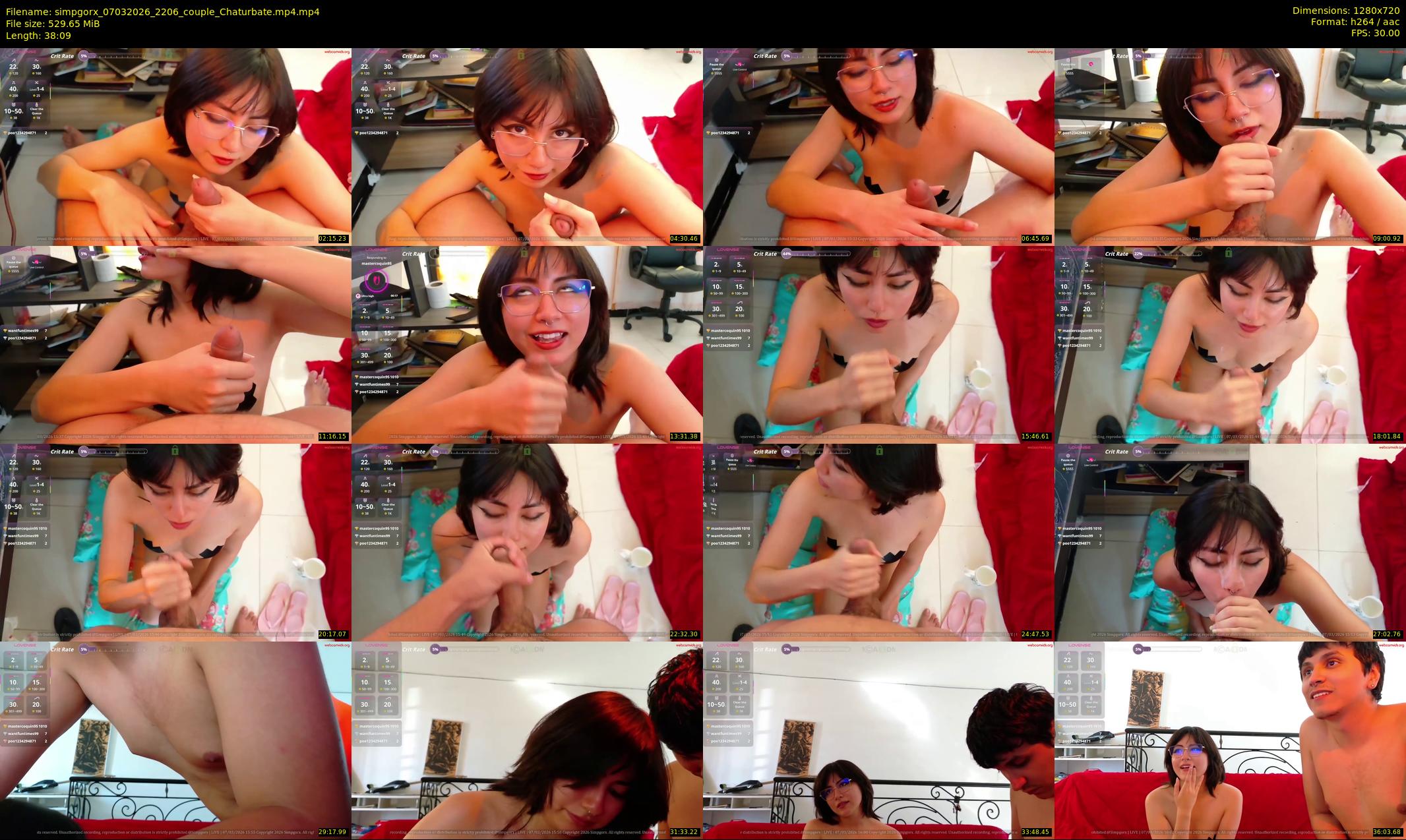 simpgorx — 39 minute Chaturbate couple cam show recording, 720p, Mar 7, 2026