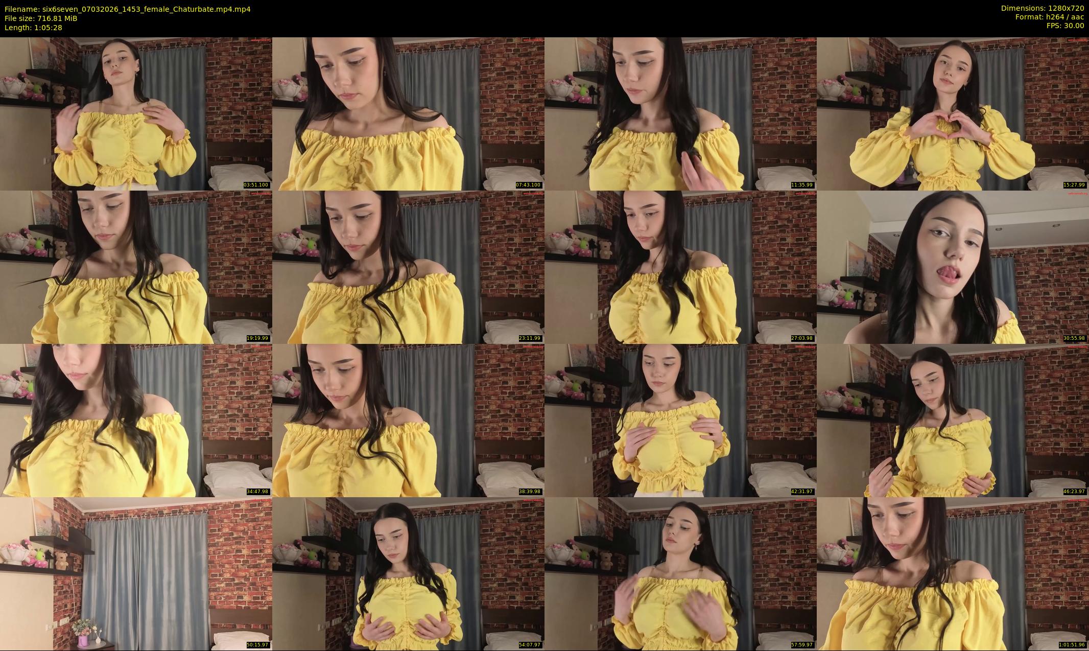 six6seven — 66 minute Chaturbate female cam show recording, 720p, Mar 7, 2026