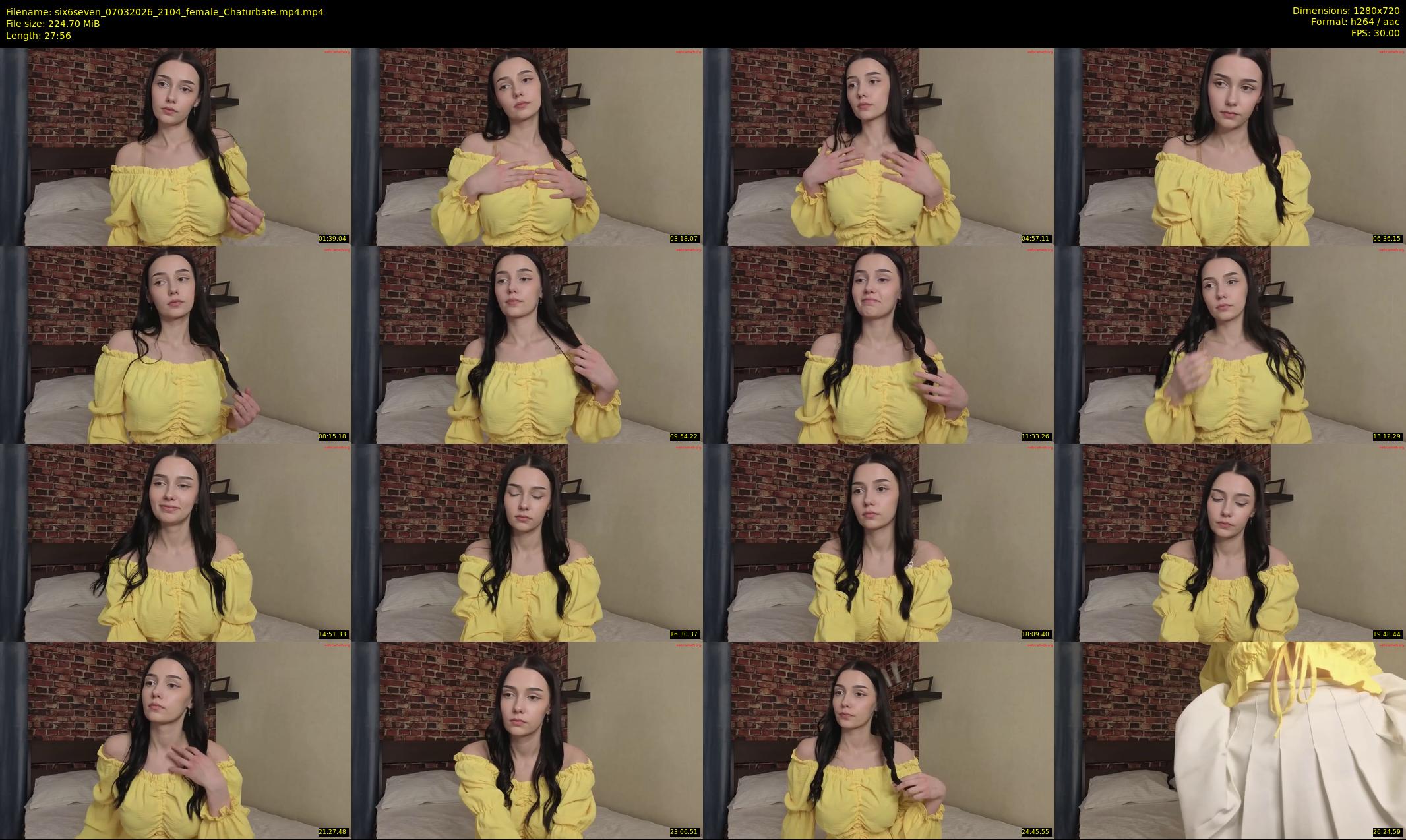 six6seven — 28 minute Chaturbate female cam show recording, 720p, Mar 7, 2026