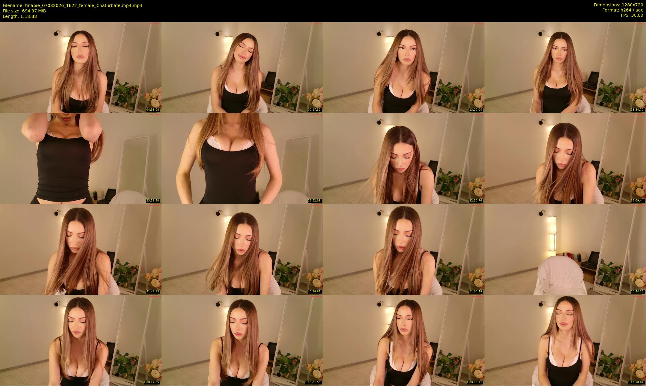 tinapie — 79 minute Chaturbate female cam show recording, 720p, Mar 7, 2026