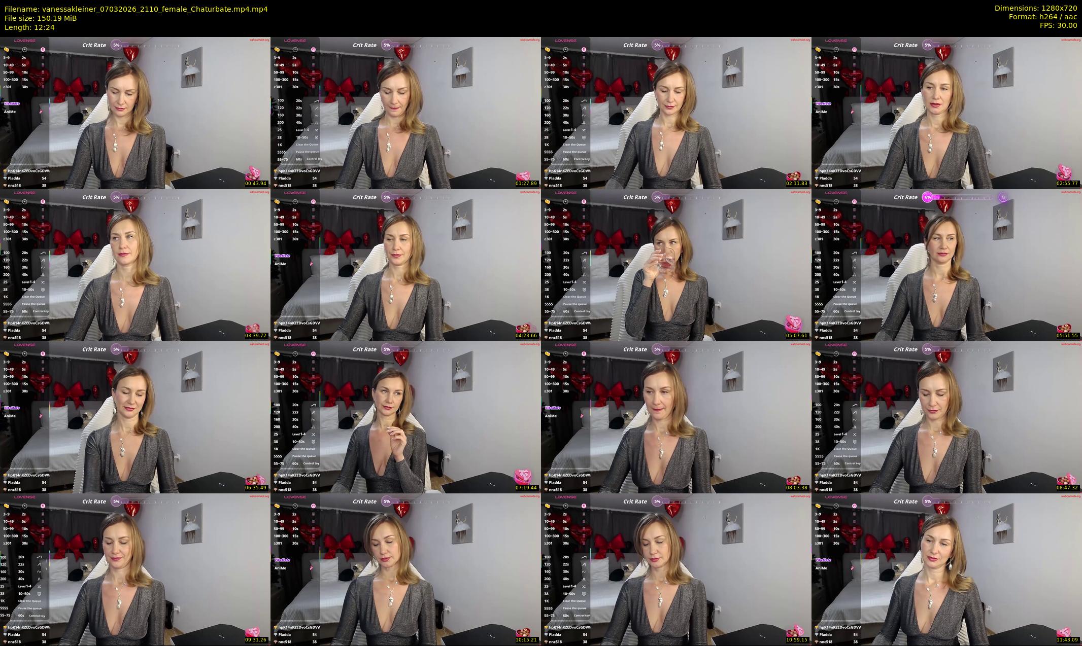 vanessakleiner — 13 minute Chaturbate female cam show recording, 720p, Mar 7, 2026