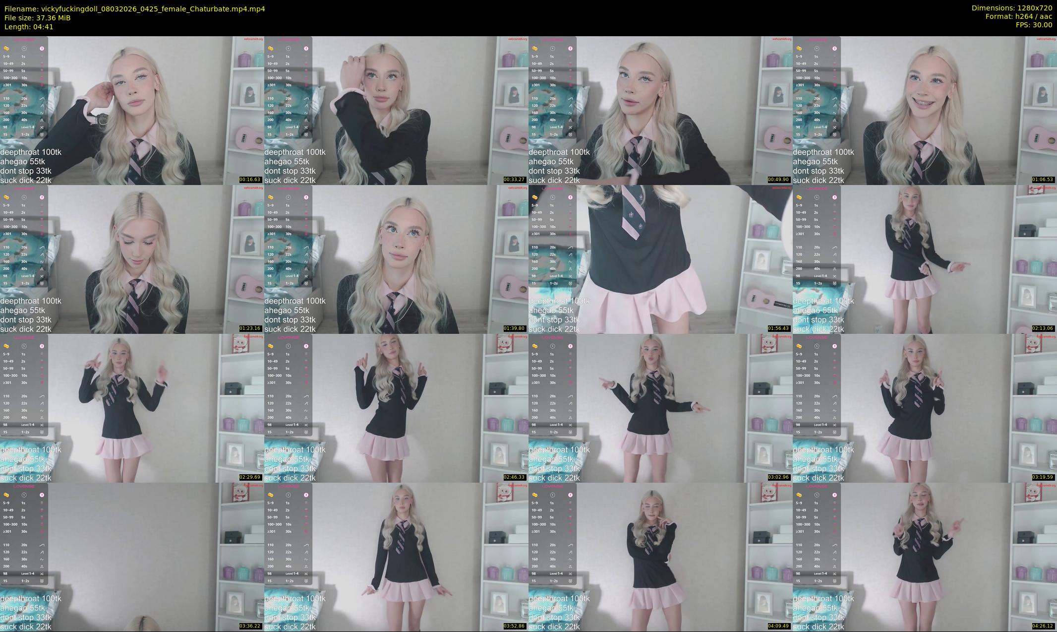 vickyfuckingdoll — 5 minute Chaturbate female cam show recording, 720p, Mar 8, 2026