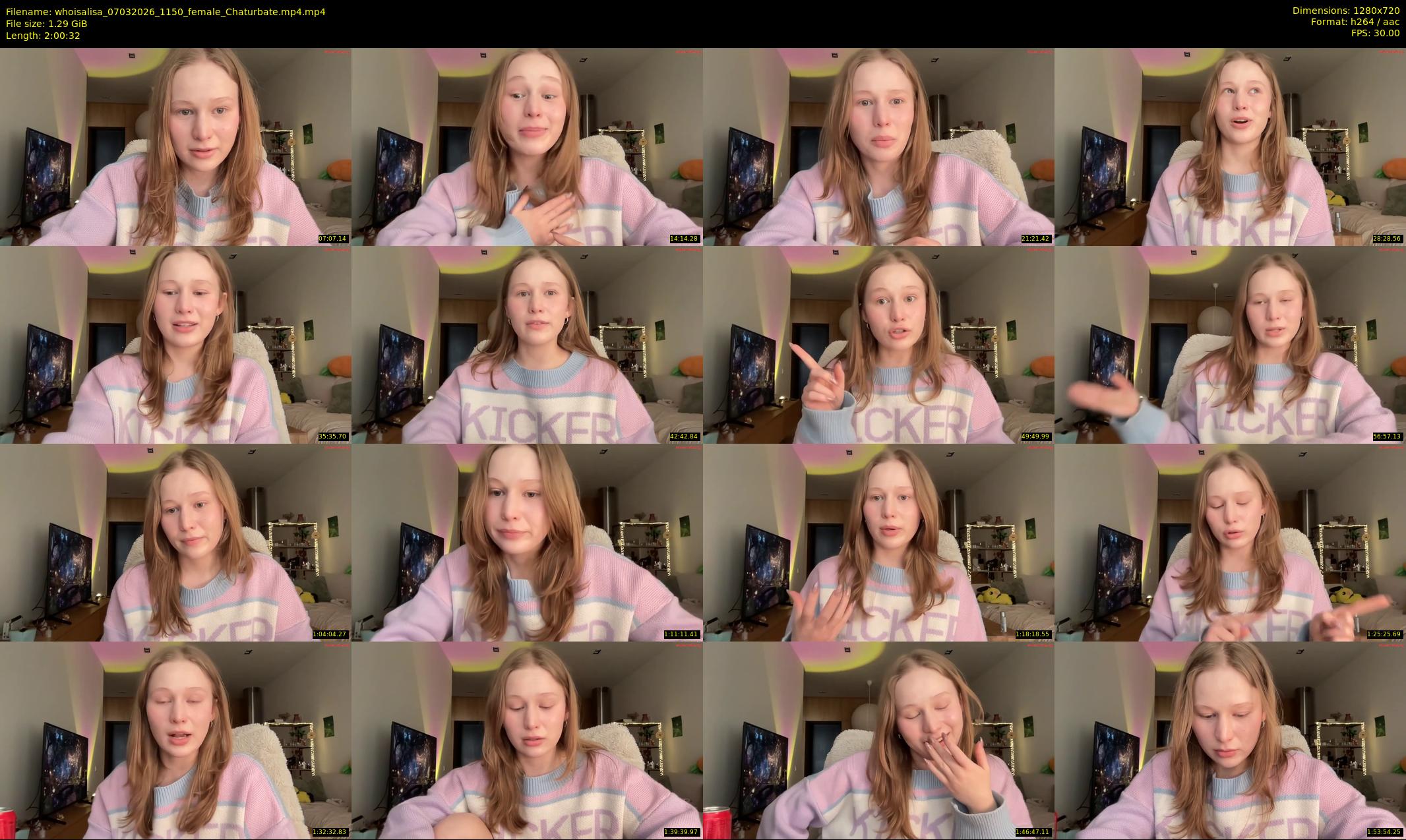 whoisalisa — 121 minute Chaturbate female cam show recording, 720p, Mar 7, 2026