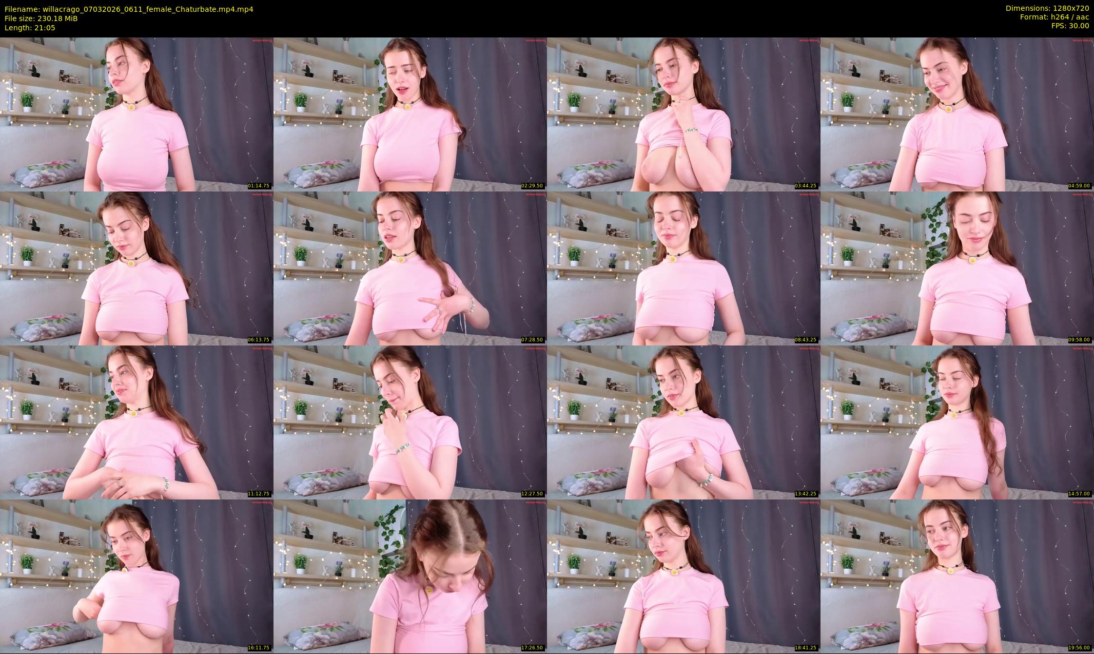willacrago — 22 minute Chaturbate female cam show recording, 720p, Mar 7, 2026