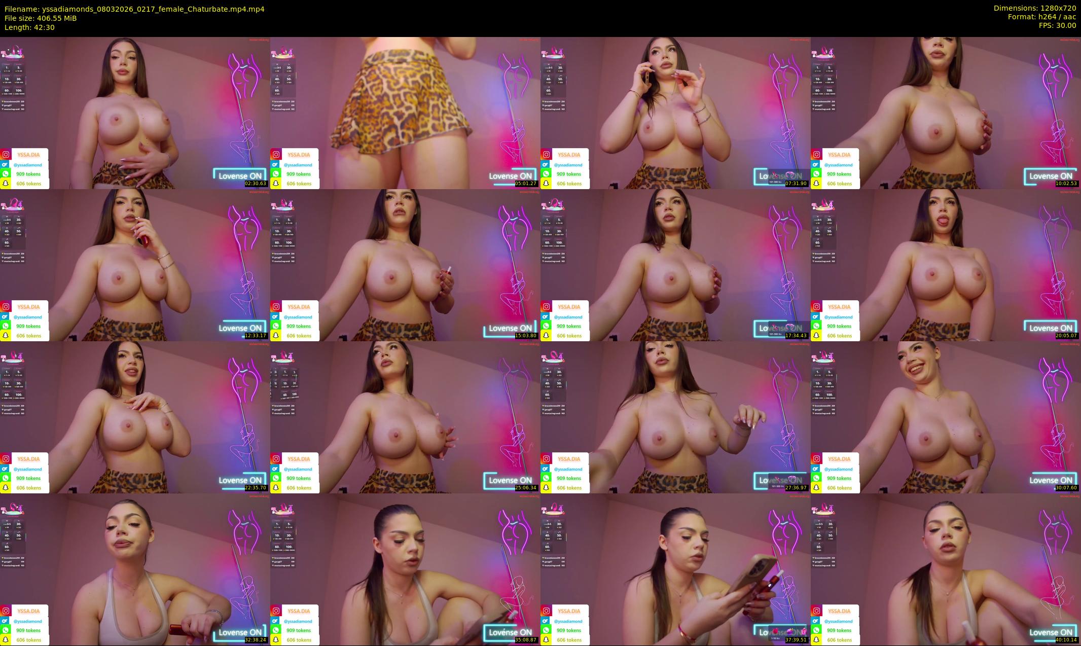 yssadiamonds — 43 minute Chaturbate female cam show recording, 720p, Mar 8, 2026