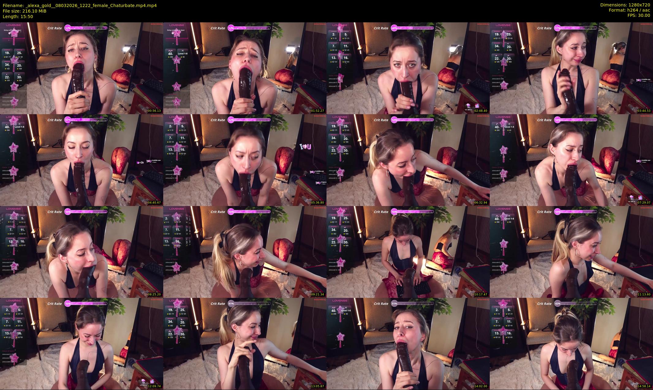 _alexa_gold_ — 16 minute Chaturbate female cam show recording, 720p, Mar 8, 2026