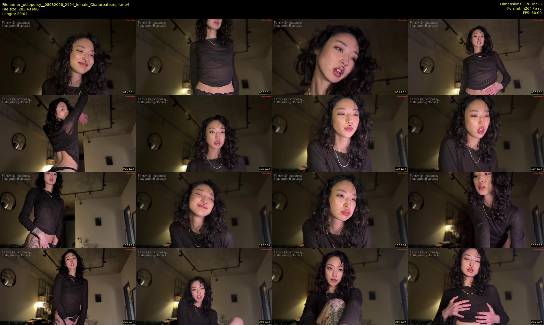 _octopussy_ — 30 minute Chaturbate female cam show recording, 720p, Mar 8, 2026