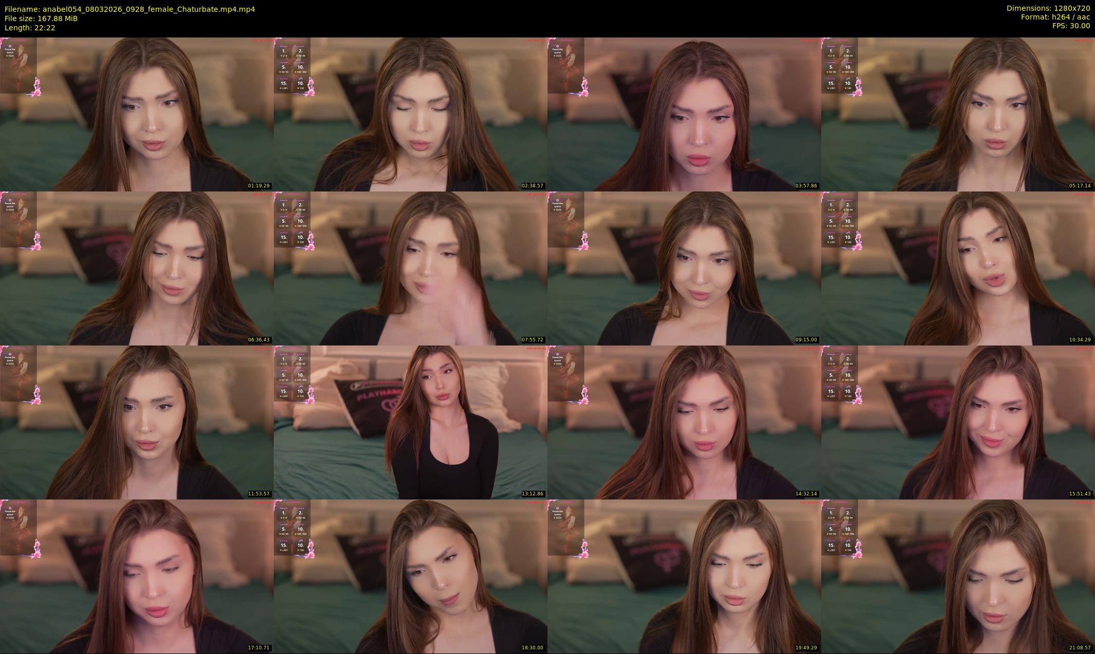 anabel054 — 23 minute Chaturbate female cam show recording, 720p, Mar 8, 2026