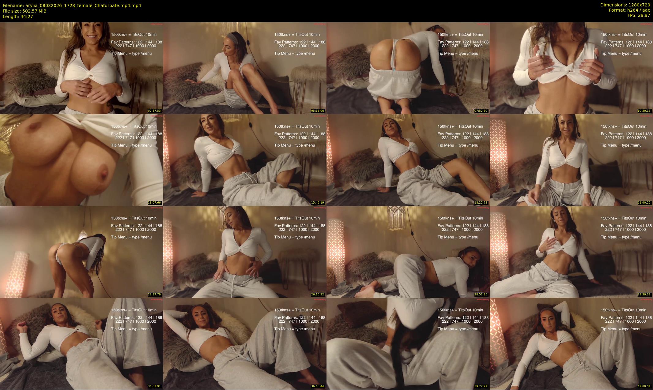 aryiia — 45 minute Chaturbate female cam show recording, 720p, Mar 8, 2026