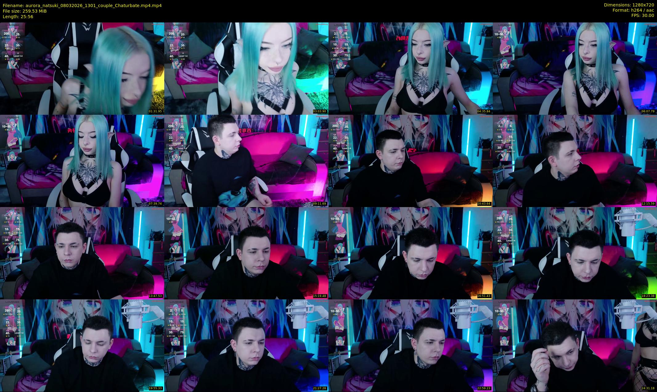 aurora_natsuki — 26 minute Chaturbate couple cam show recording, 720p, Mar 8, 2026