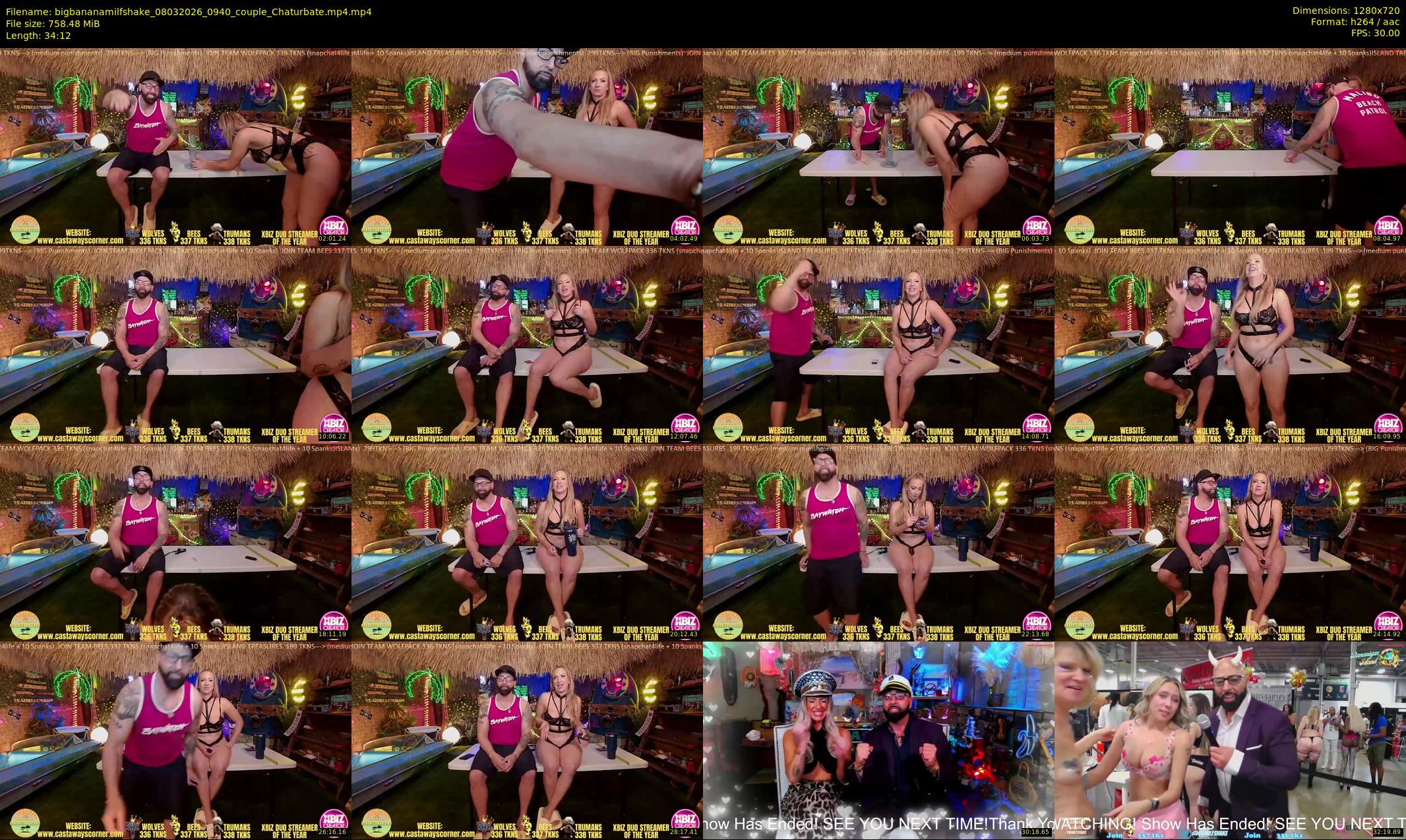 bigbananamilfshake — 35 minute Chaturbate couple cam show recording, 720p, Mar 8, 2026