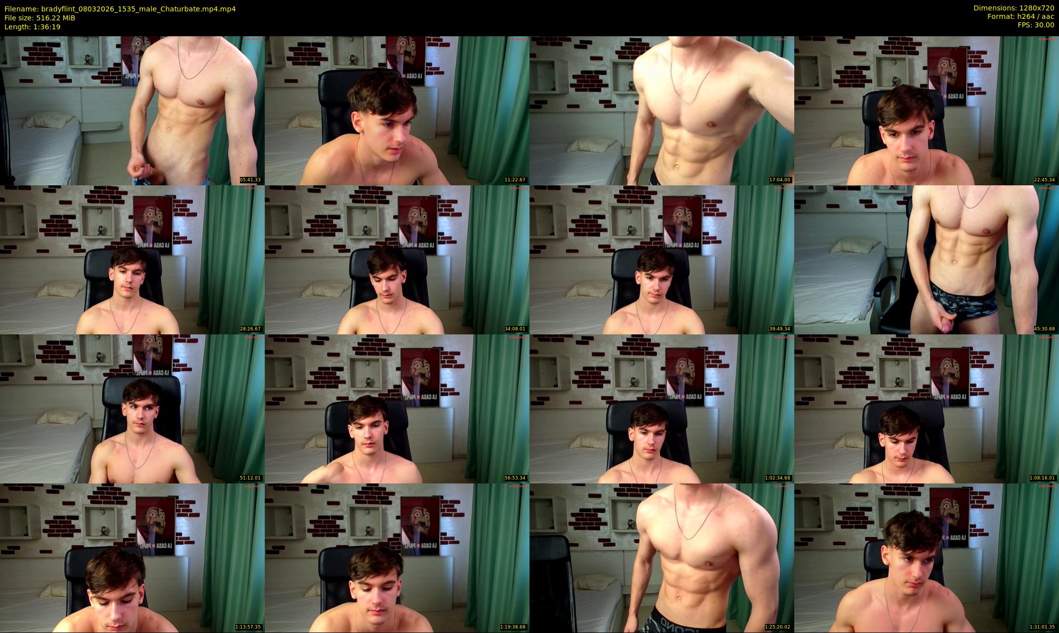 bradyflint — 97 minute Chaturbate male cam show recording, 720p, Mar 8, 2026