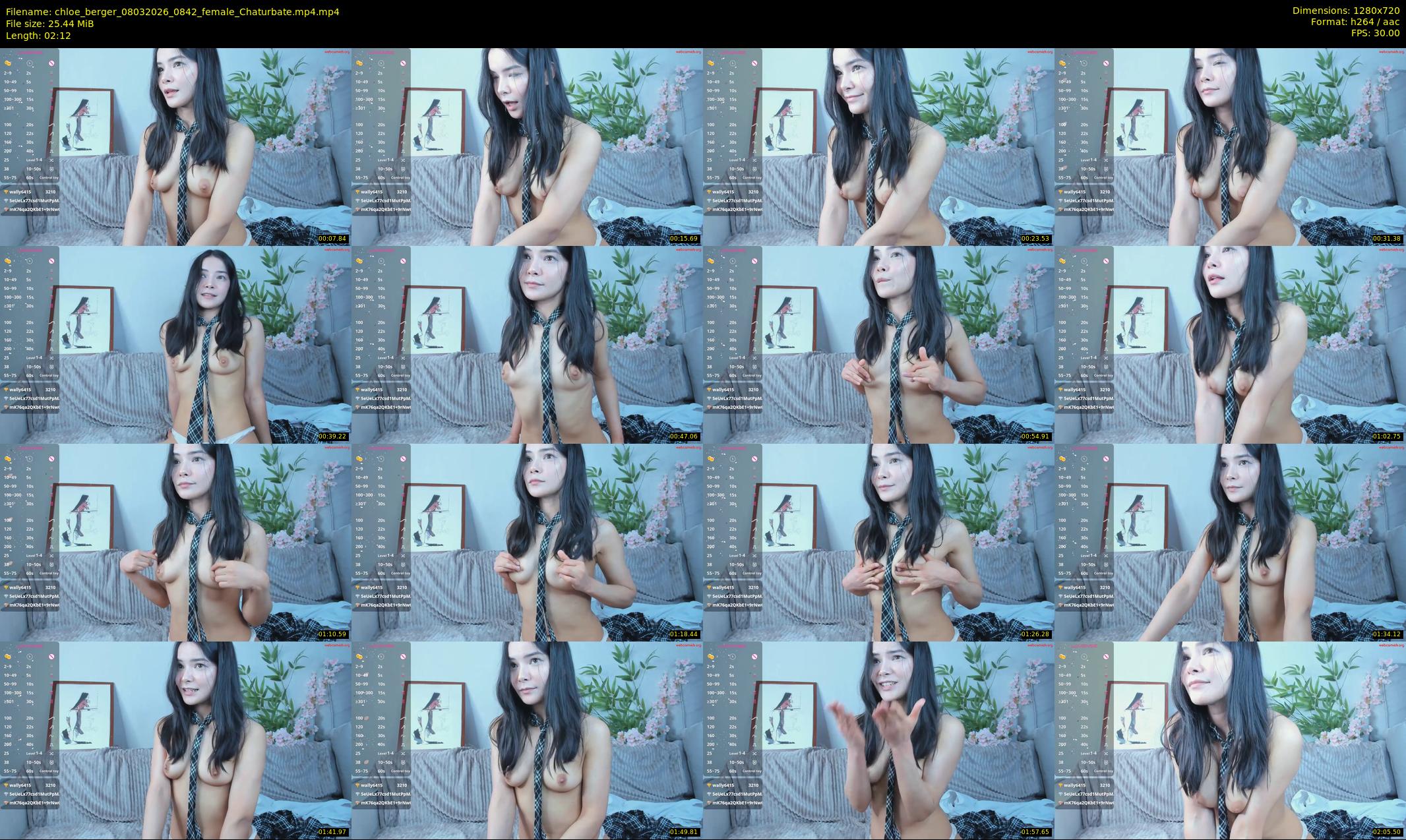 chloe_berger — 3 minute Chaturbate female cam show recording, 720p, Mar 8, 2026