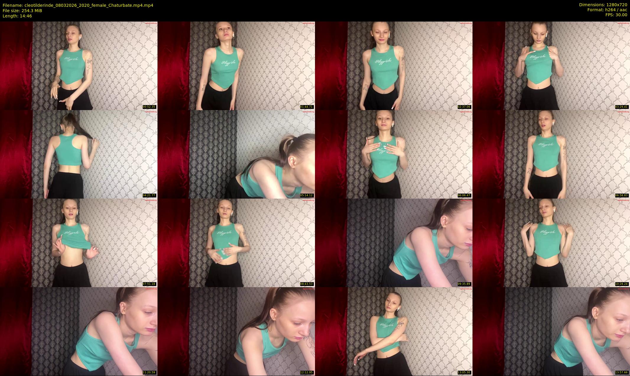 cleotilderinde — 15 minute Chaturbate female cam show recording, 720p, Mar 8, 2026