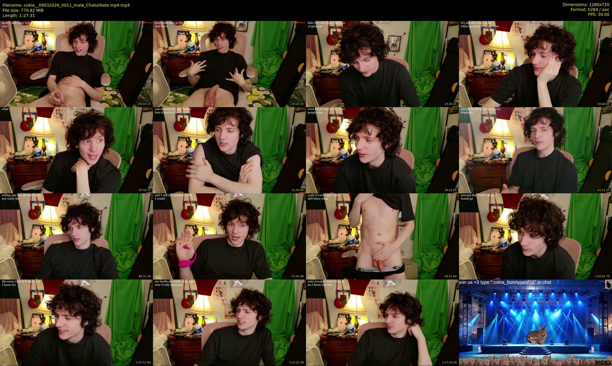 cokia_ — 88 minute Chaturbate male cam show recording, 720p, Mar 9, 2026