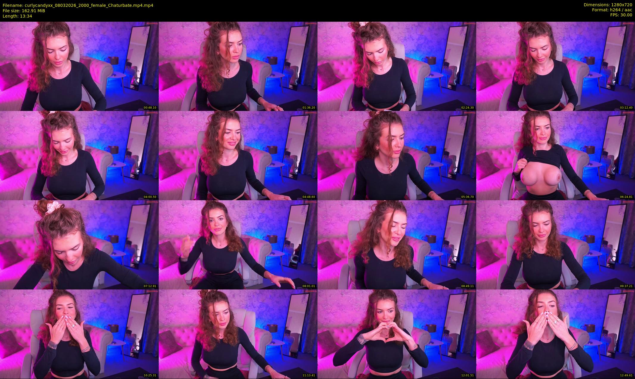 curlycandyxx — 14 minute Chaturbate female cam show recording, 720p, Mar 8, 2026