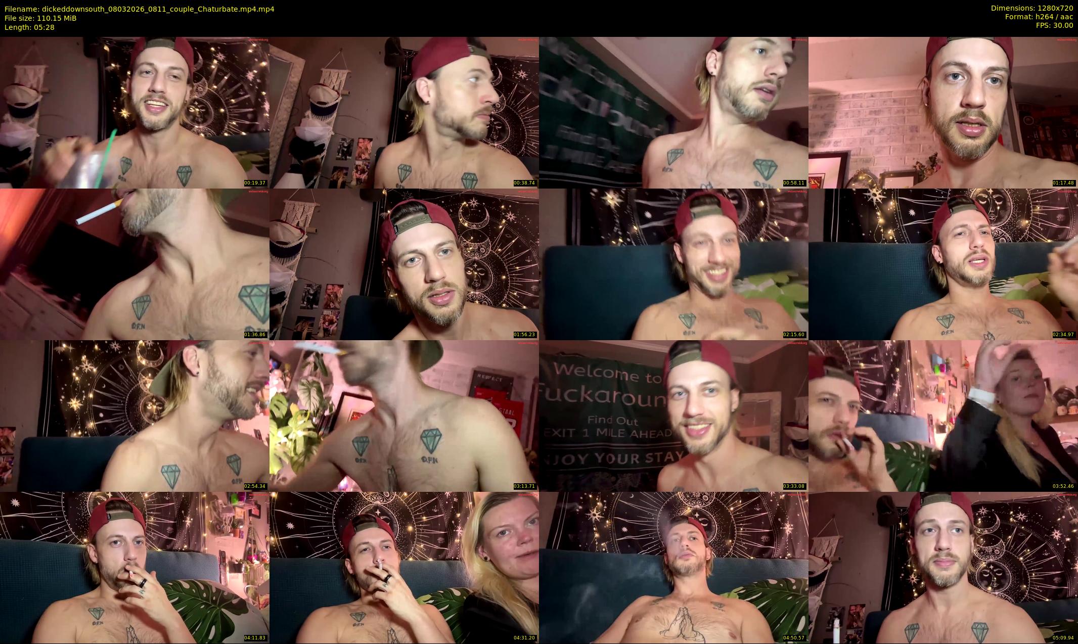 dickeddownsouth — 6 minute Chaturbate couple cam show recording, 720p, Mar 8, 2026