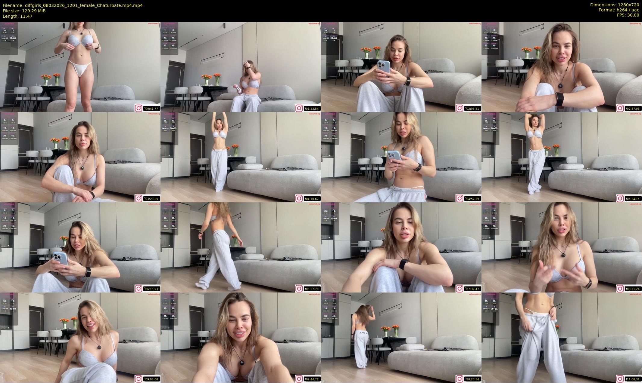diffgirls — 12 minute Chaturbate female cam show recording, 720p, Mar 8, 2026