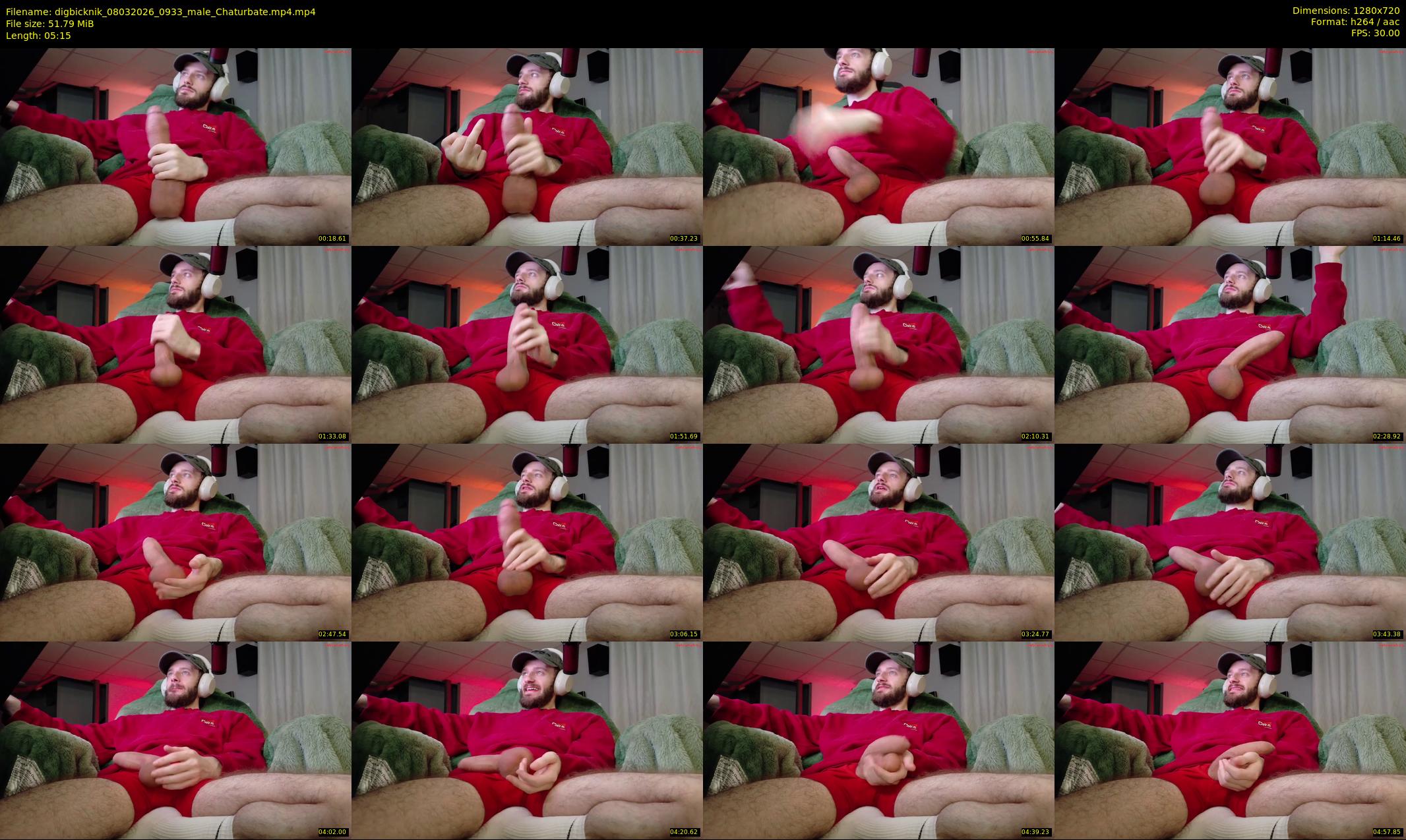 digbicknik — 6 minute Chaturbate male cam show recording, 720p, Mar 8, 2026
