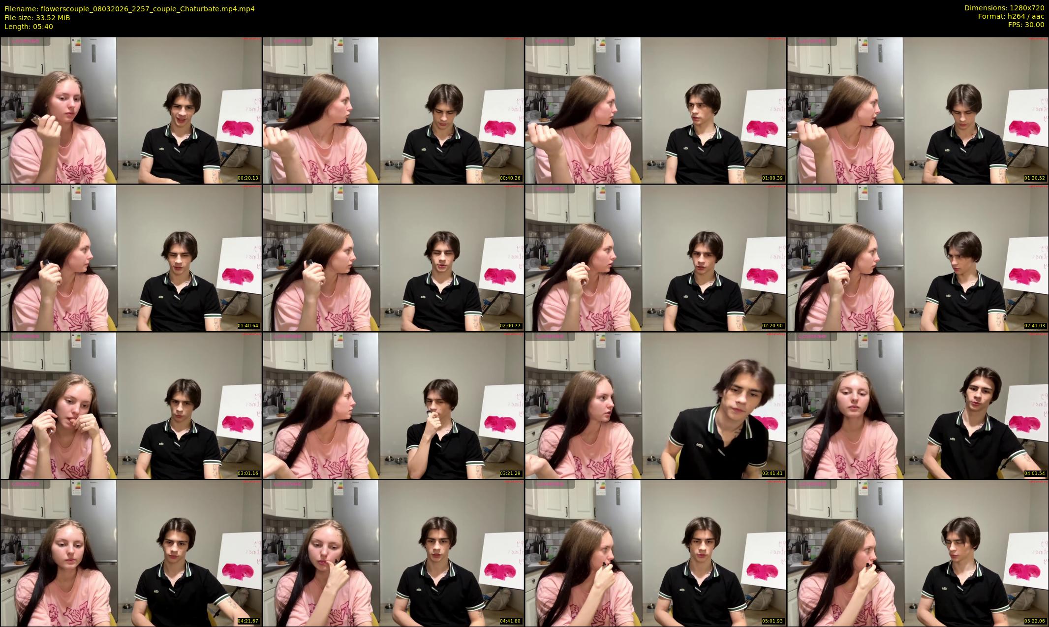 flowerscouple — 6 minute Chaturbate couple cam show recording, 720p, Mar 8, 2026