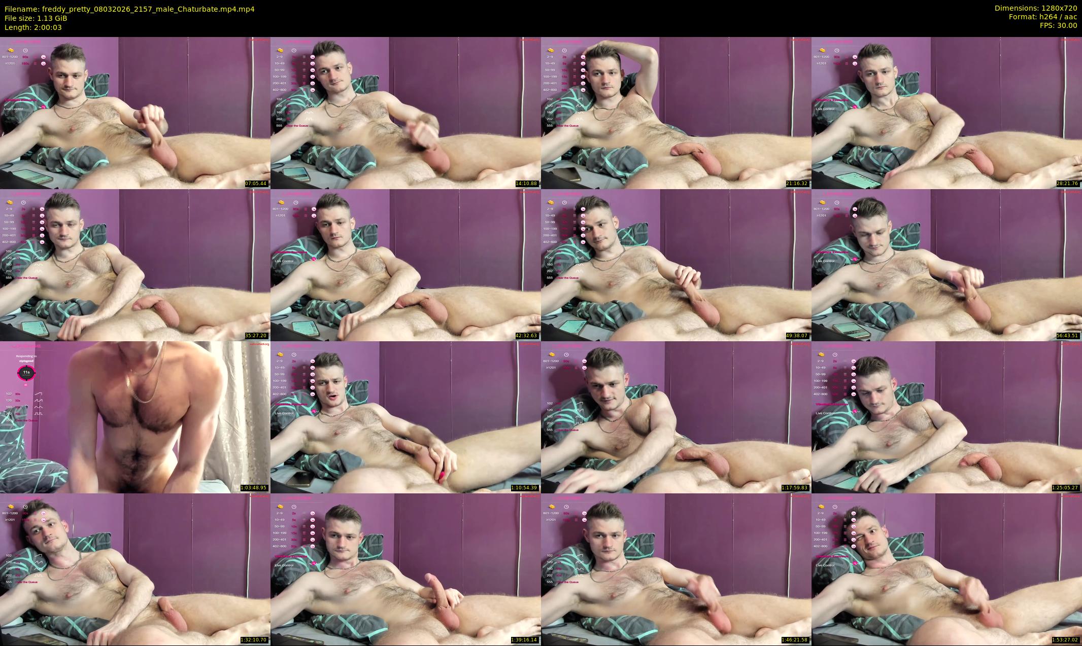 freddy_pretty — 121 minute Chaturbate male cam show recording, 720p, Mar 8, 2026
